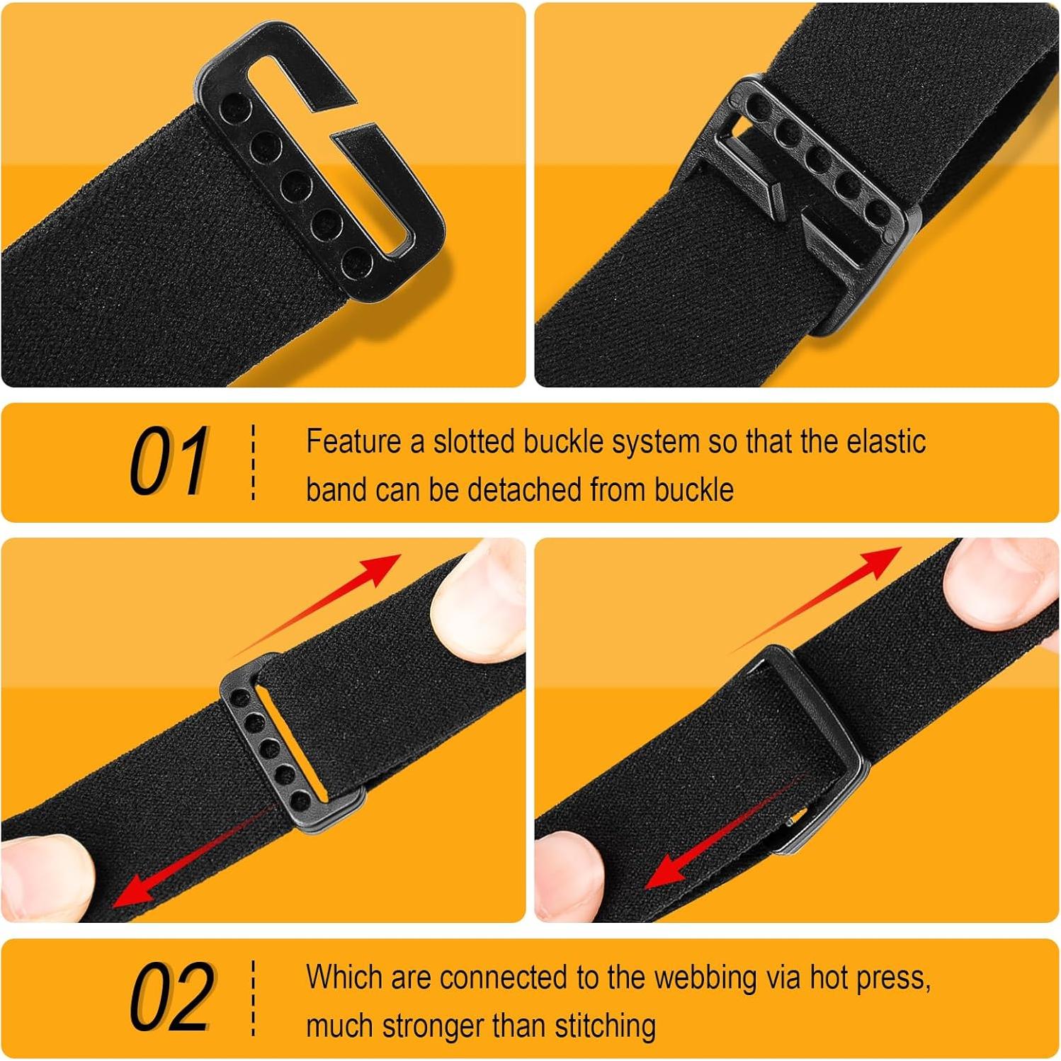 Paquete de 4 Correas de Reemplazo para Linterna Frontal Dairrr Fuuu