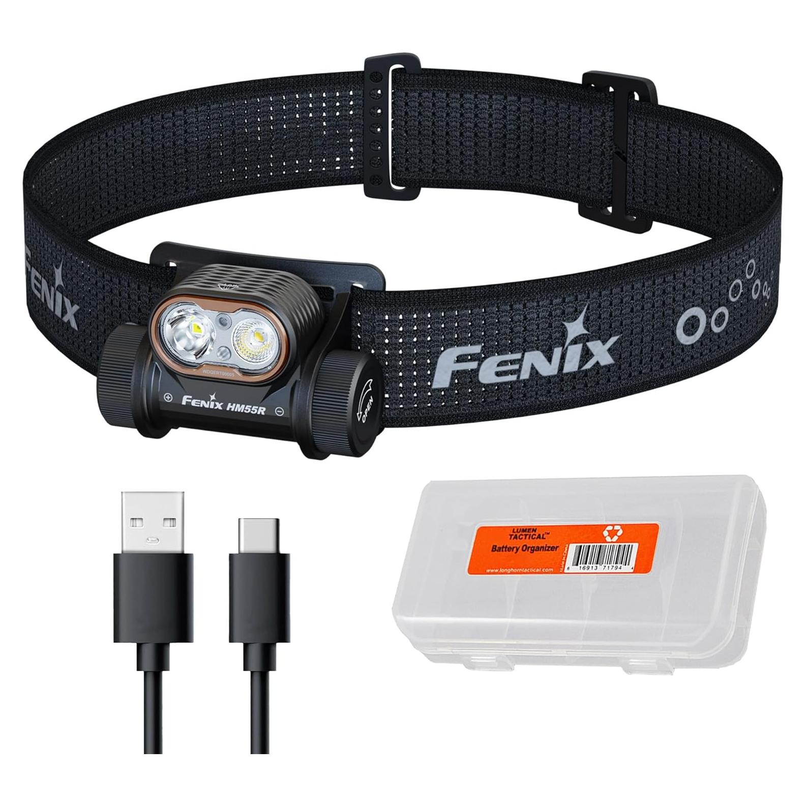 Linterna Frontal Fenix HM55R Recargable 1200 Lúmenes USB-C