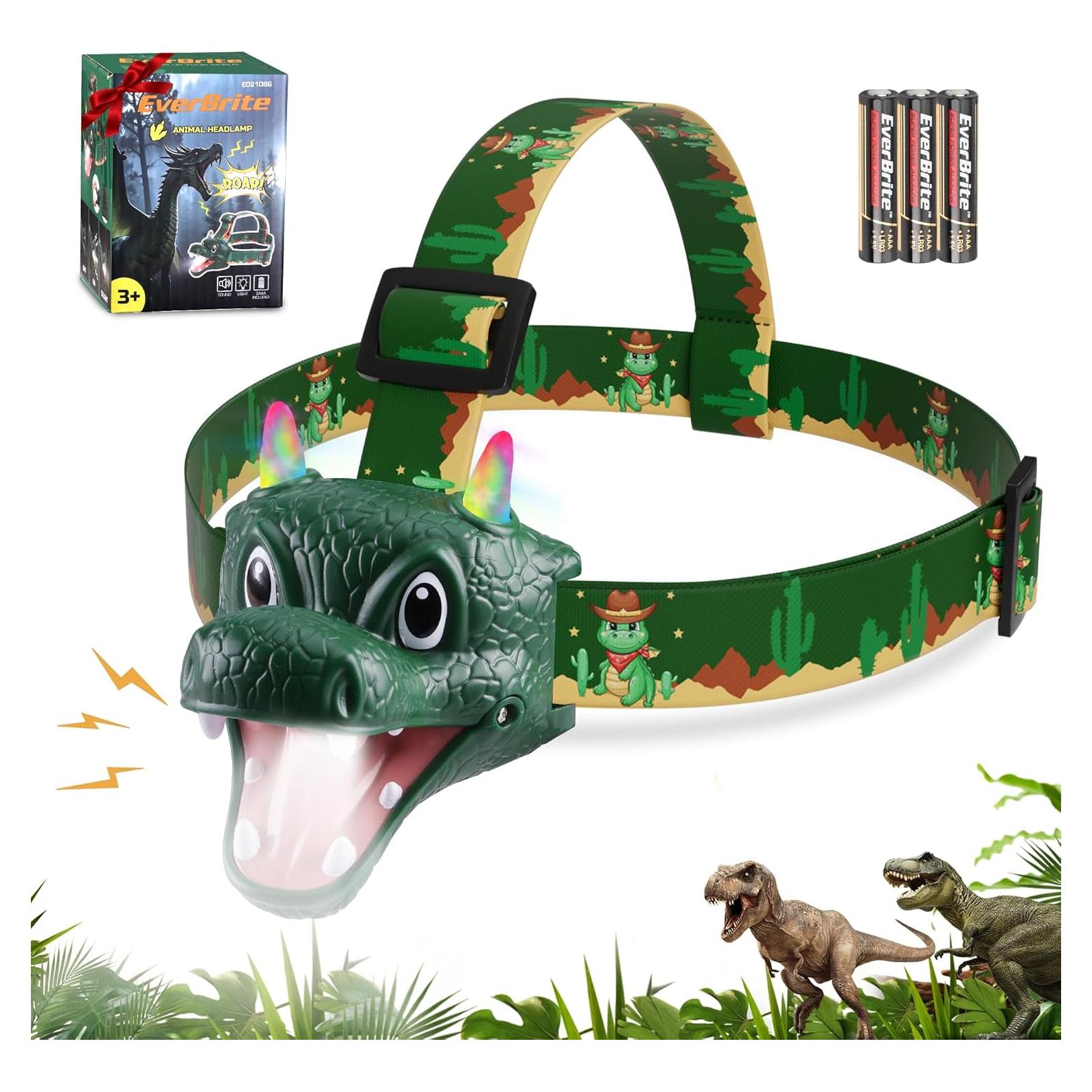 Linterna Frontal LED para Niños EverBrite Dragón RGB, 4 Modos