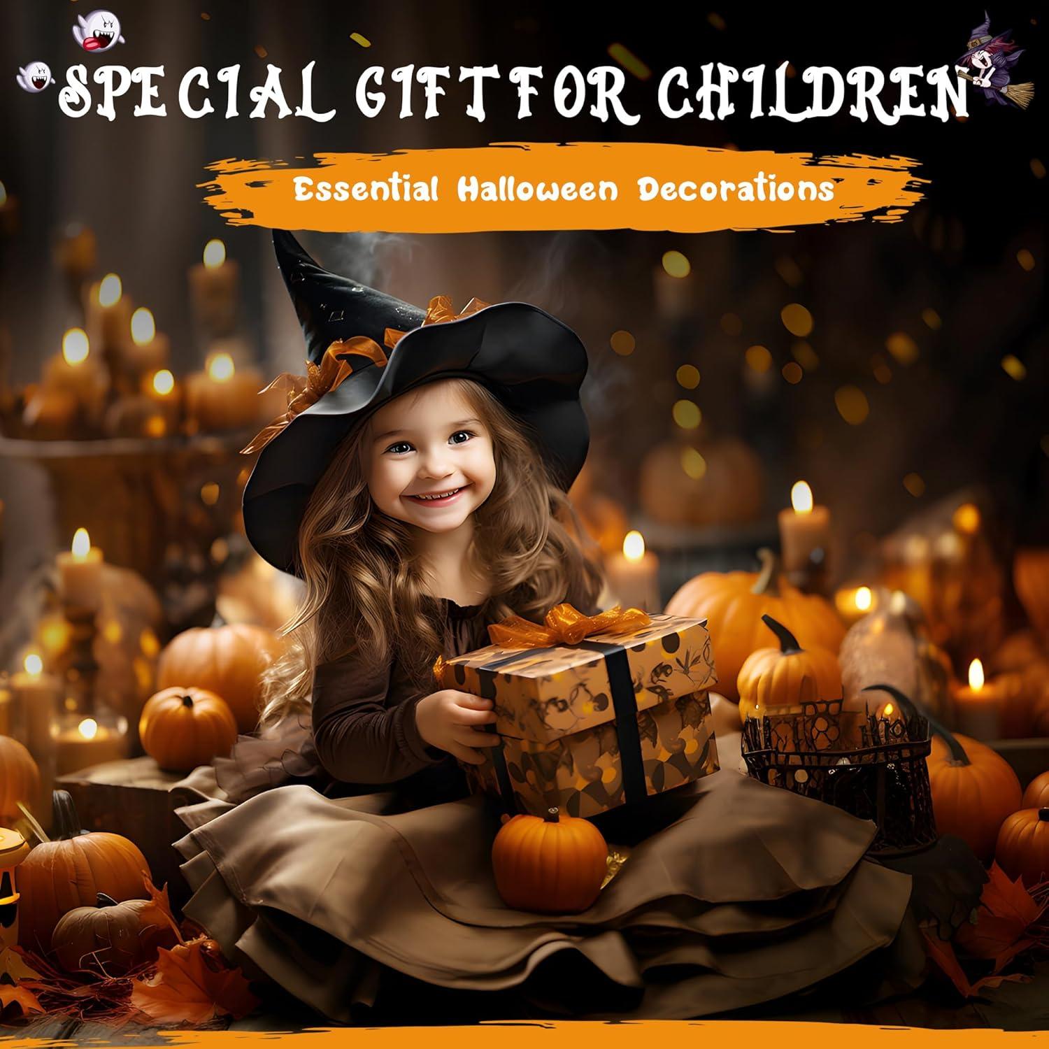 Linterna Frontal LED EverBrite Halloween 5 Piezas Naranja