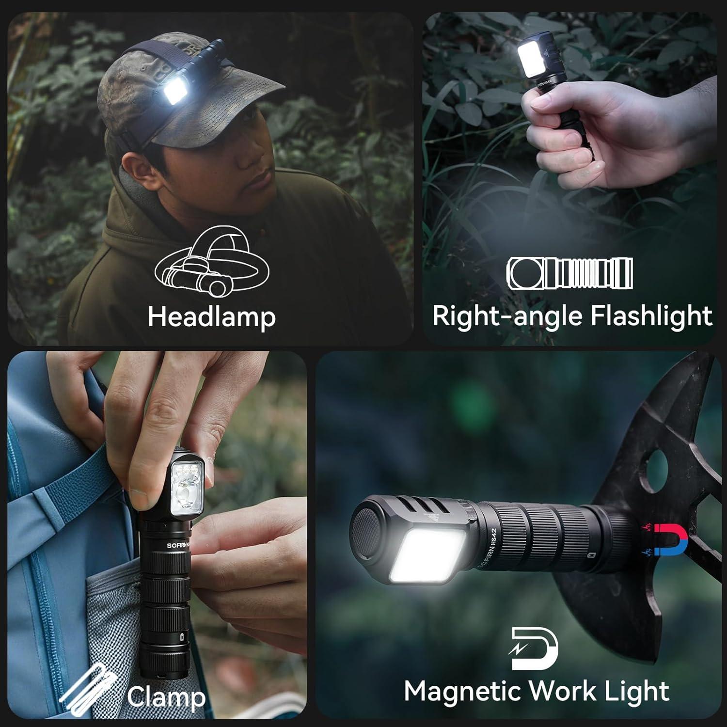 Linterna Frontal Sofirn HS42 Recargable 2100 Lúmenes IP66