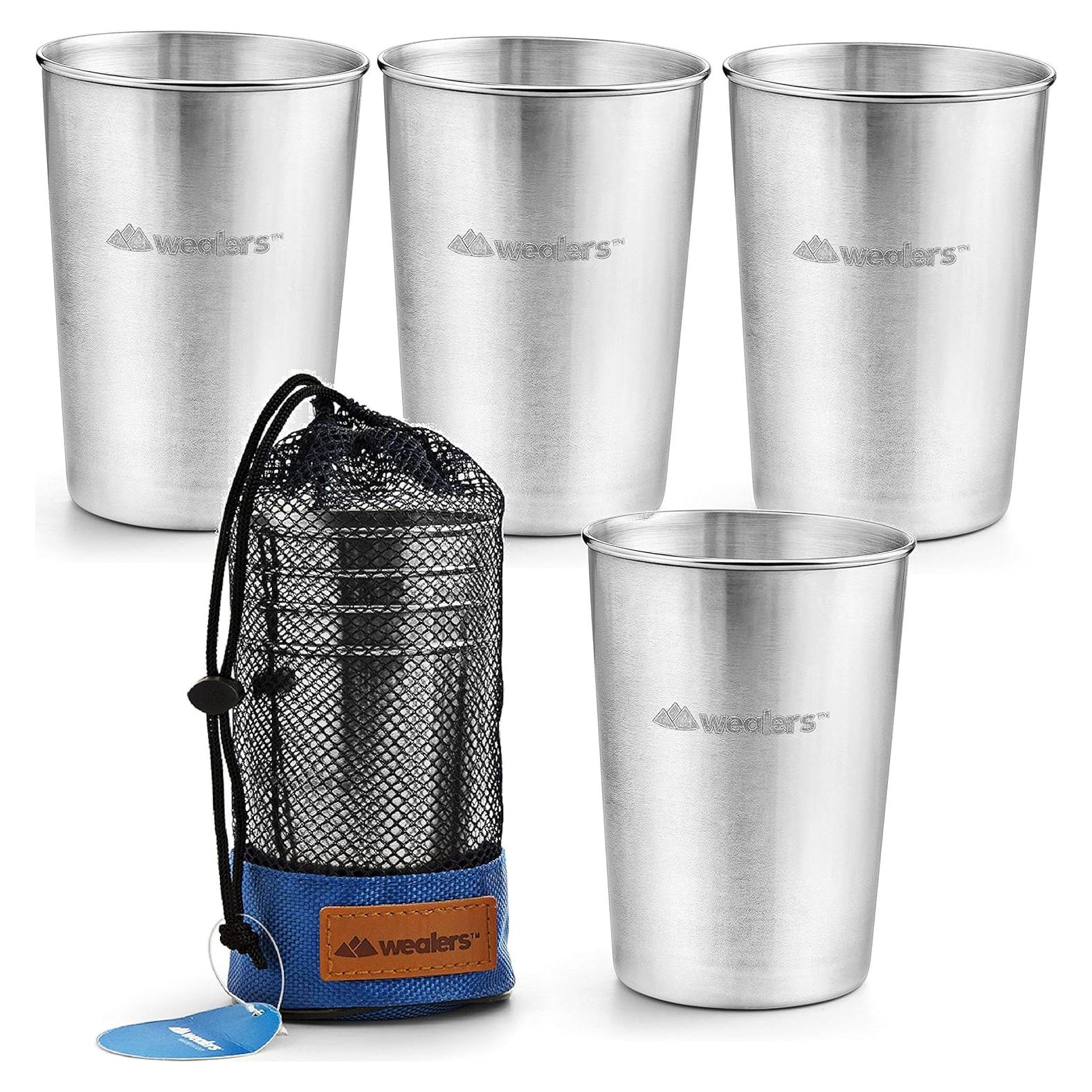 Juego de Vasos de Acero Inoxidable Wealers para Bebidas Frías