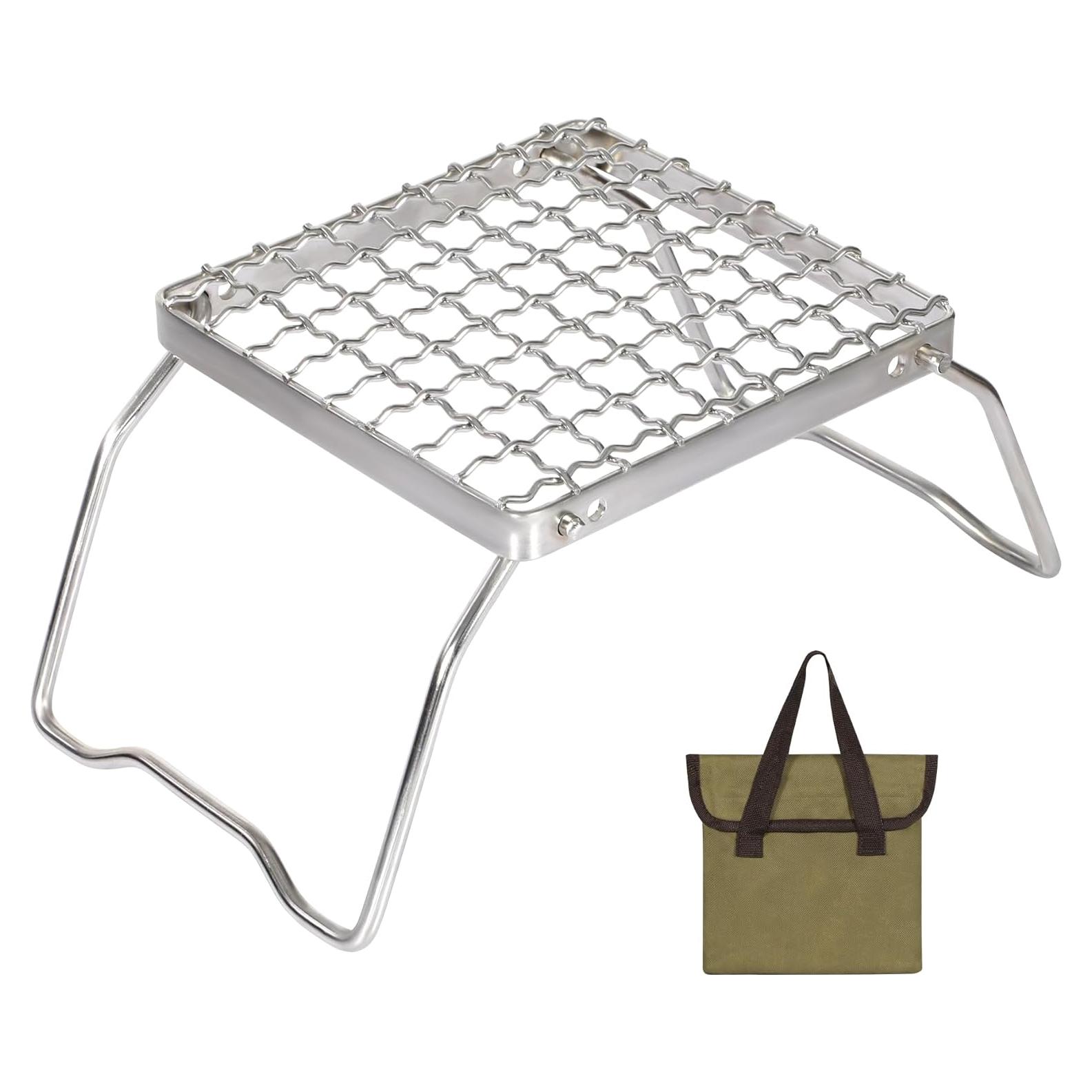 Parrilla de Campamento Plegable REDCAMP 6" Acero Inoxidable