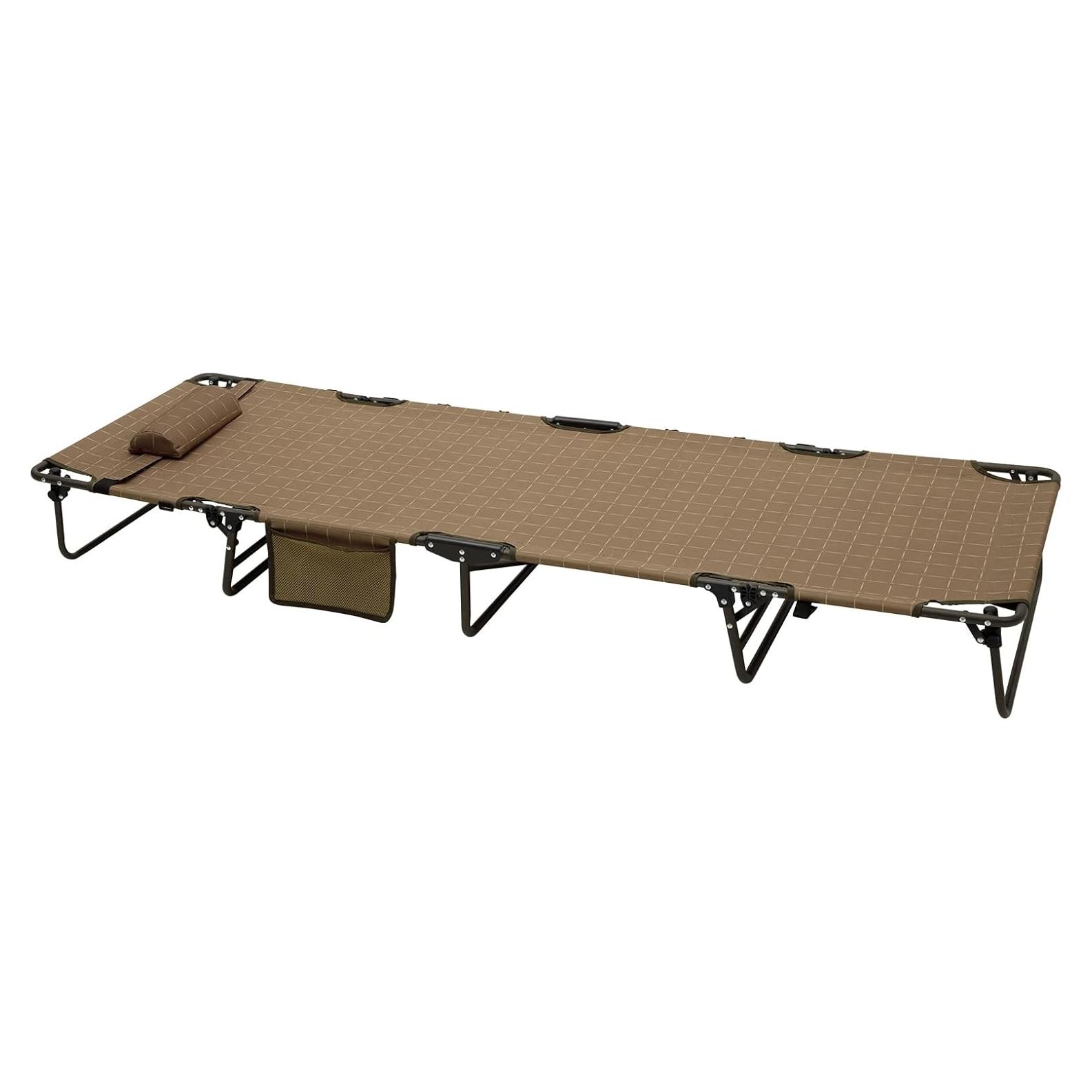 Cama de Camping Plegable SUNNYFEEL Caqui 136 kg Resistente