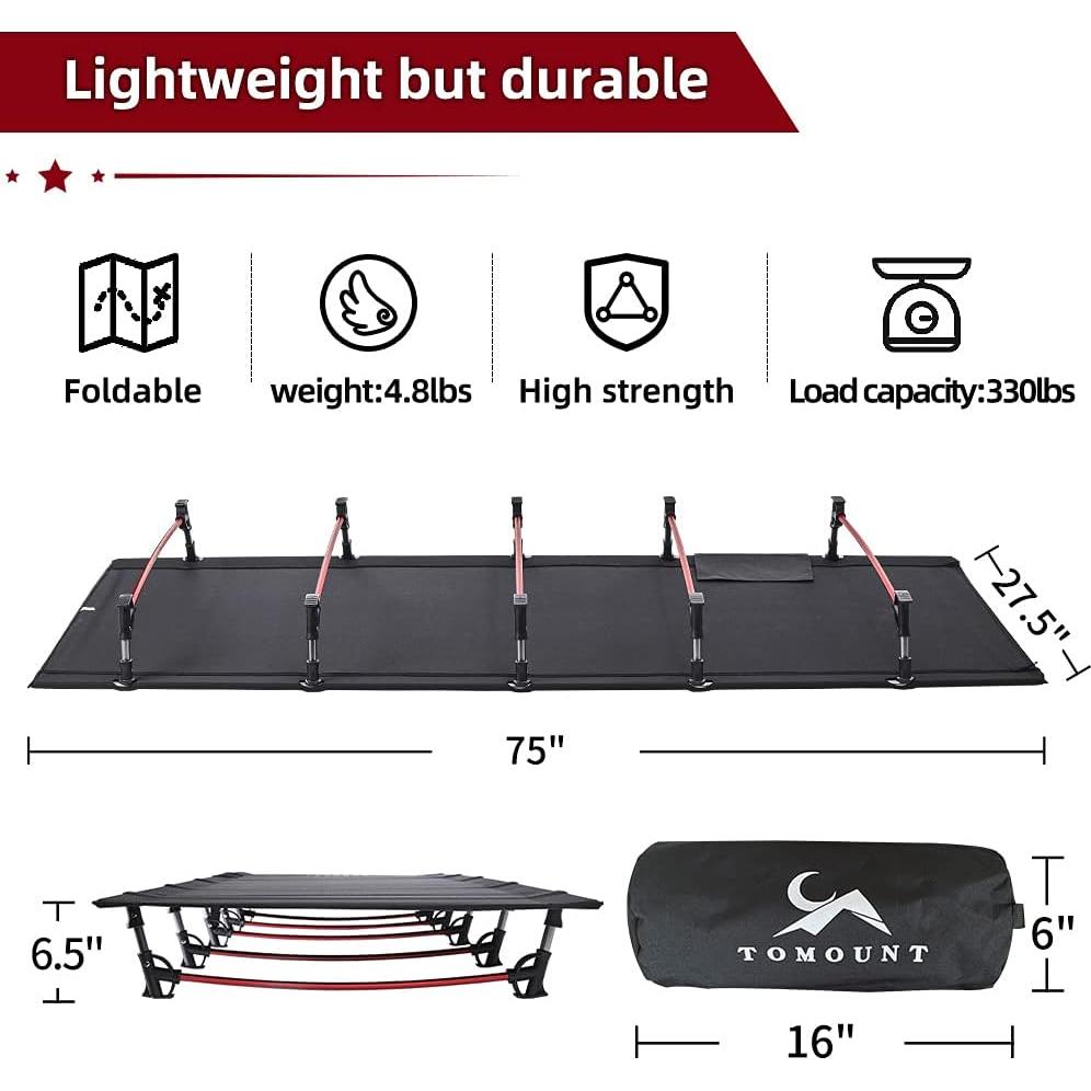 Cama de Camping Plegable SMLFIT Ultraligera 2.1 kg Resistente