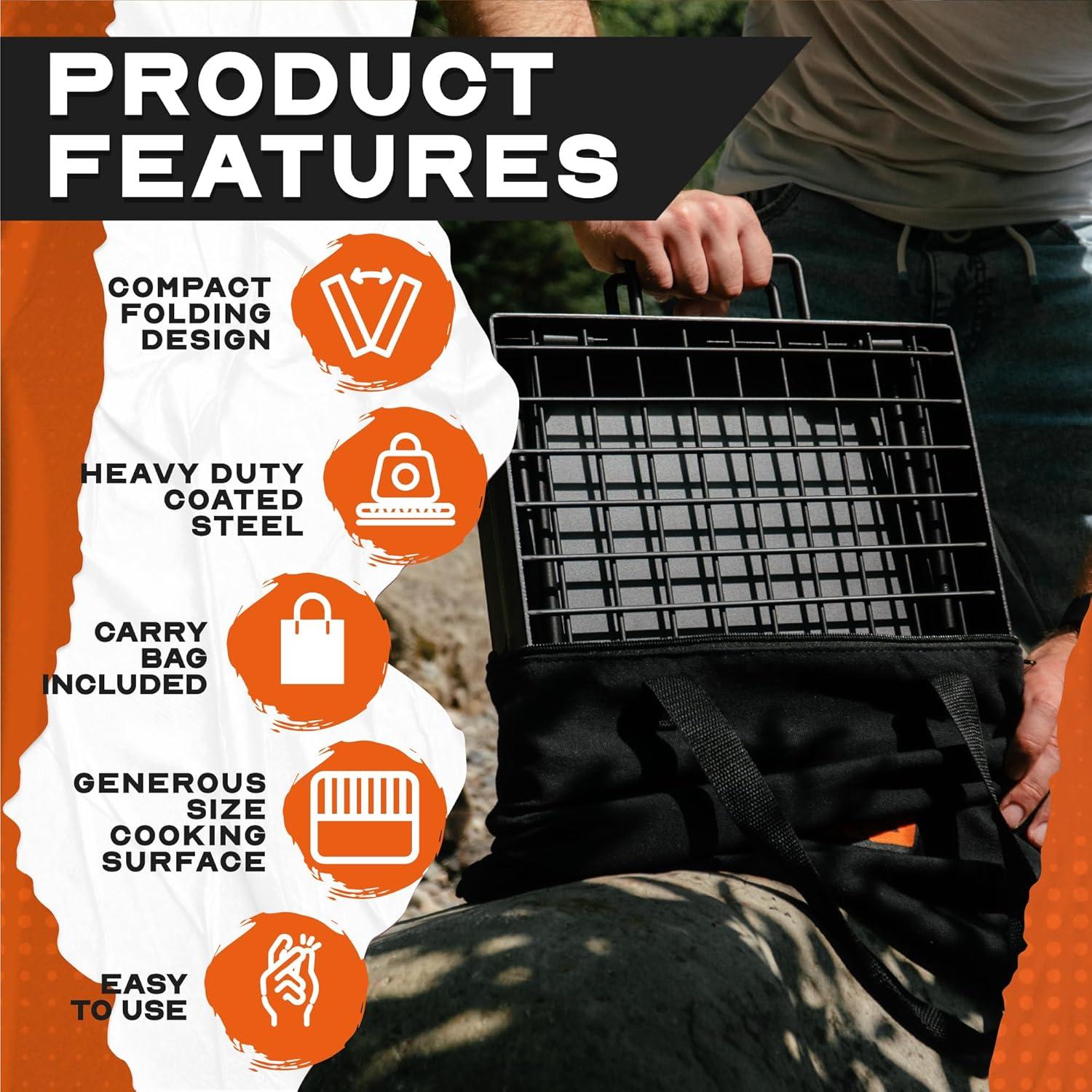 Parrilla de Campamento Plegable Adventure Seeka 4.75 kg