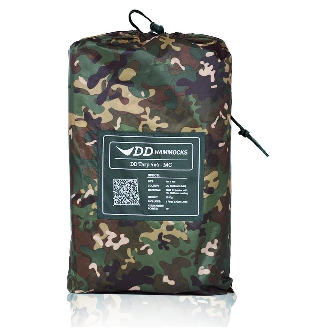 Toldo Cuadrado DD Hammocks 4x4 Camuflaje Impermeable 1.35kg