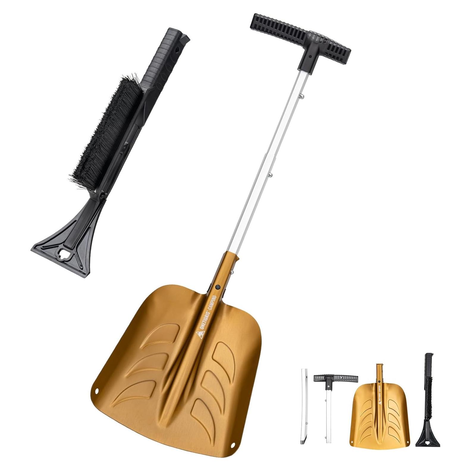 Pala de Nieve Plegable OneTigris 66 cm con Cepillo Raspador