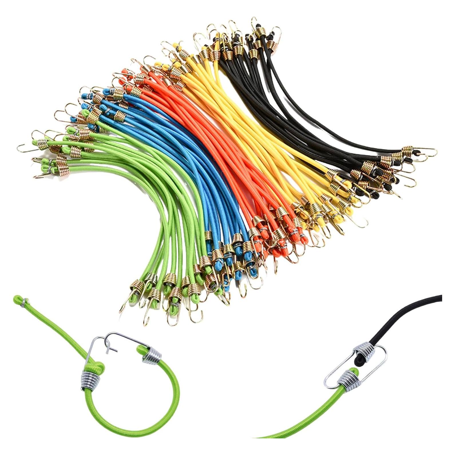 Cuerdas Bungee Pequeñas OPPKEPT 25cm Ajustables Paquete de 12