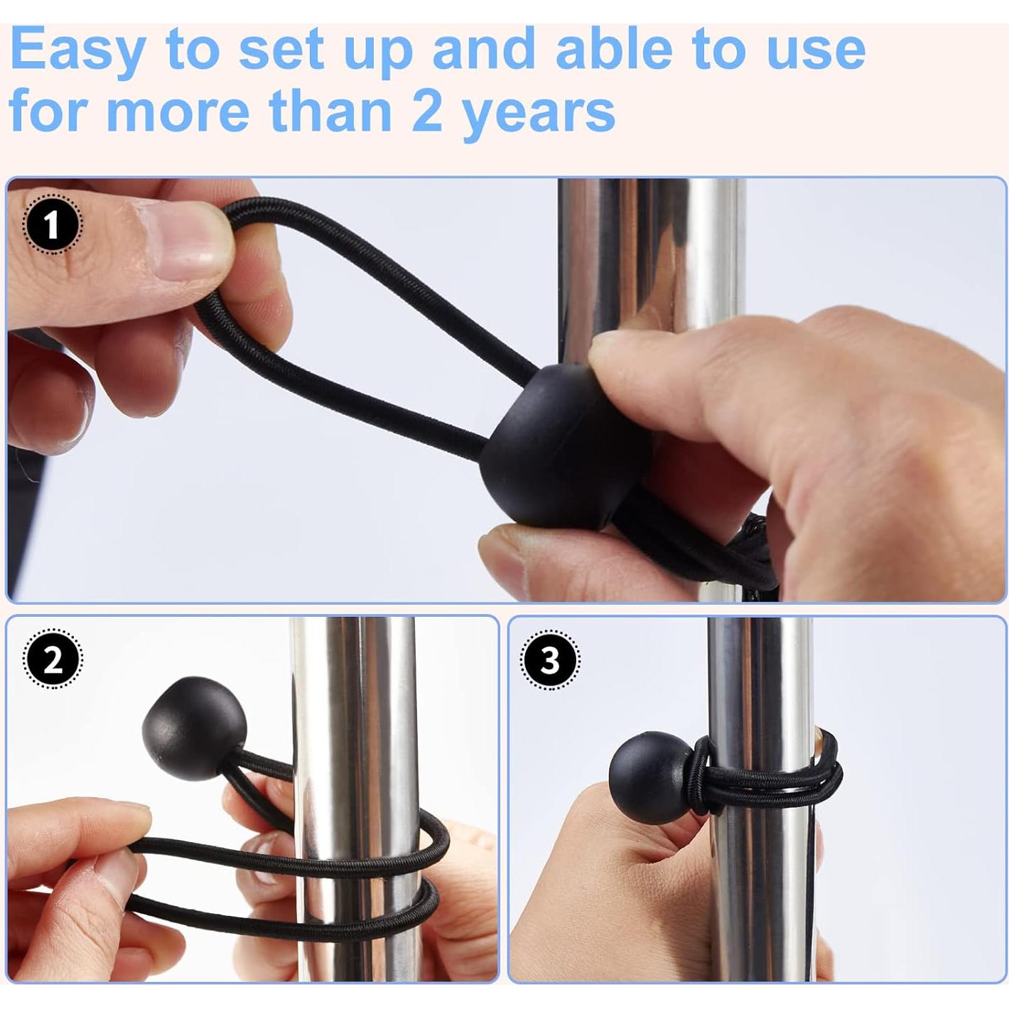 Cuerdas Bungee de Bola Skytened 30 Piezas Alta Resistencia 6-9-11 cm