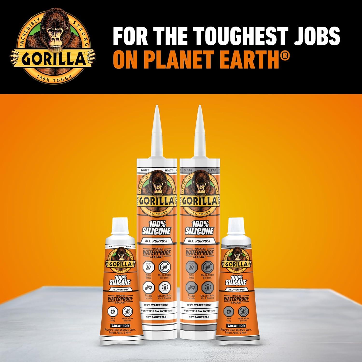 Sellador de Silicona Impermeable Gorilla 10oz Blanco Multiusos