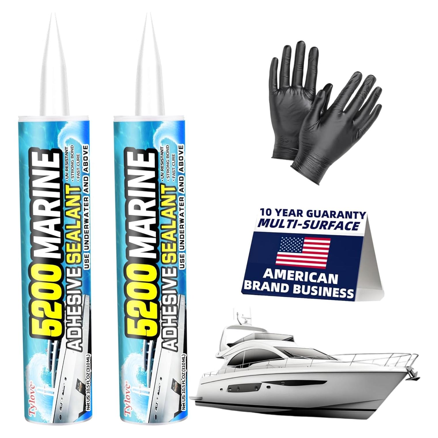 Sellador Marino Tylove 5200 Blanco - Curado Rápido 30 Min, Impermeable, 1.16 kg