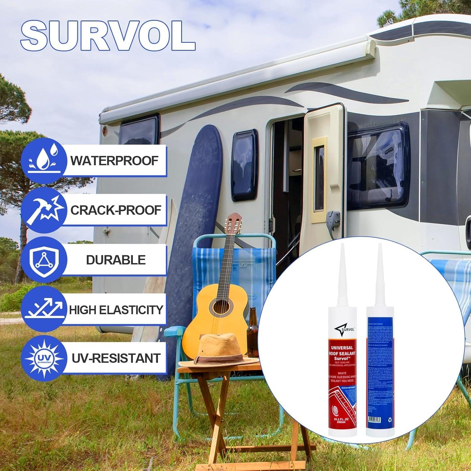 Sellador de Techo Autonivelante Survol - Blanco - 2 Paquetes