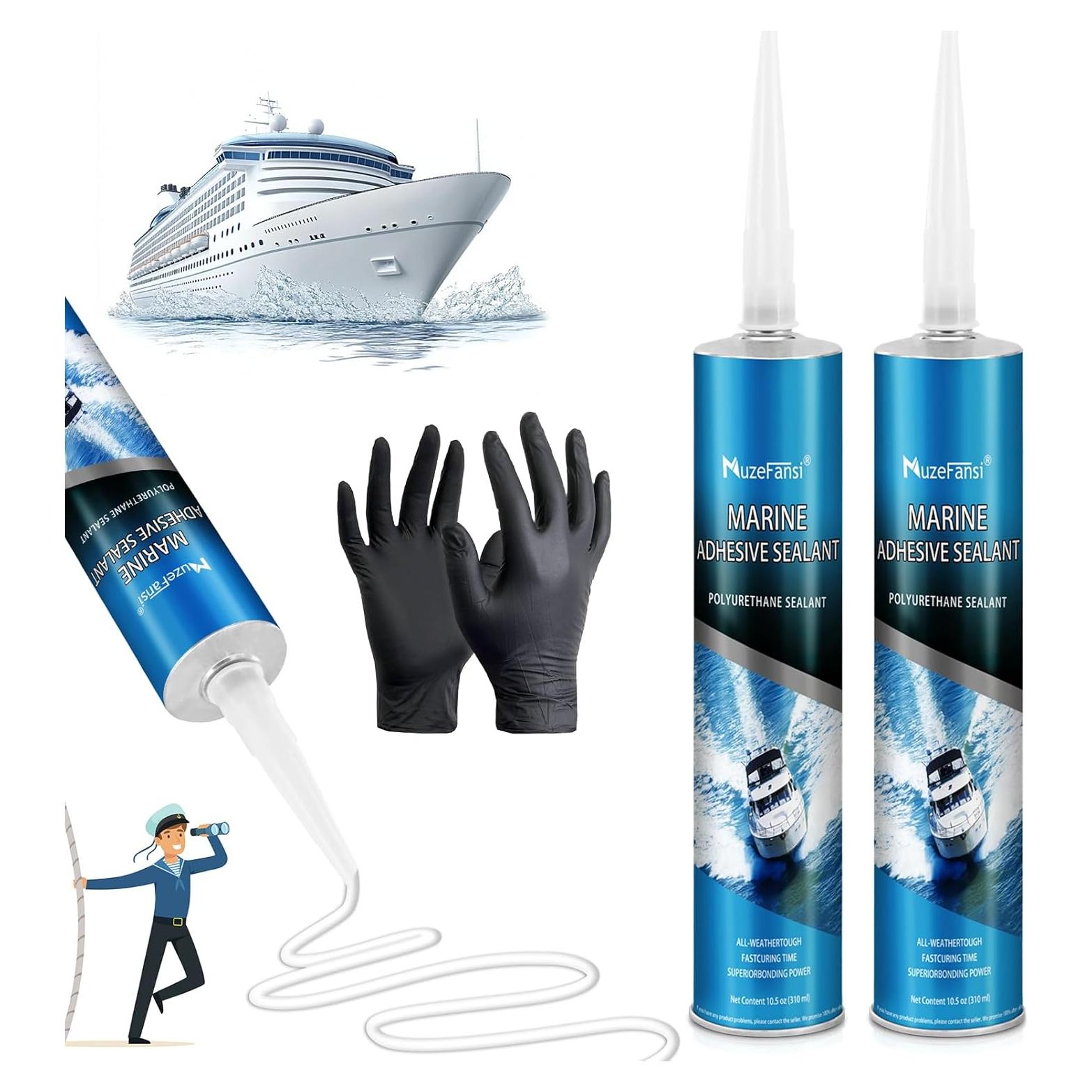 Sellador Marino 5200 MuzeFansi 2 Paquete 10oz Impermeable UV