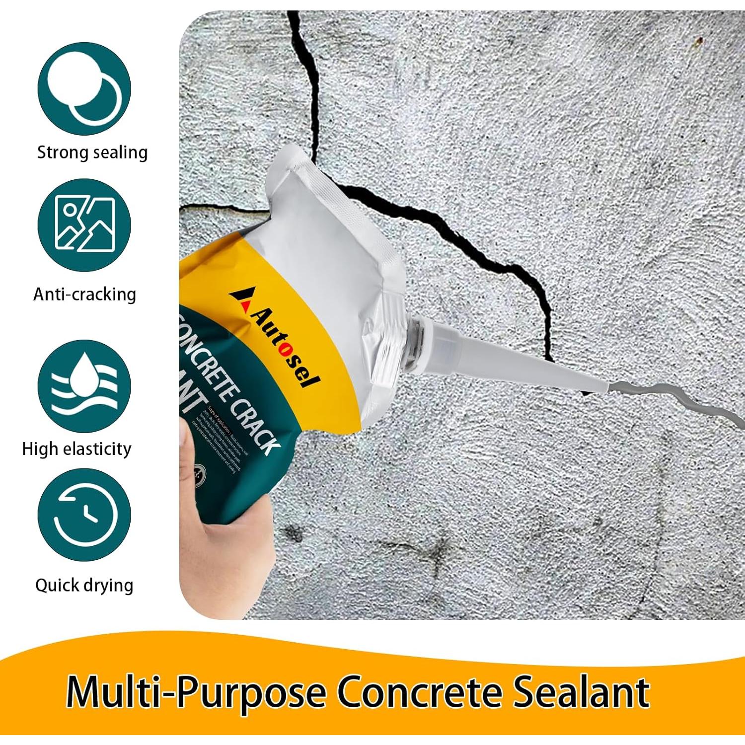 Relleno de Grietas de Concreto Autosel 1 kg - Secado Rápido, Impermeable