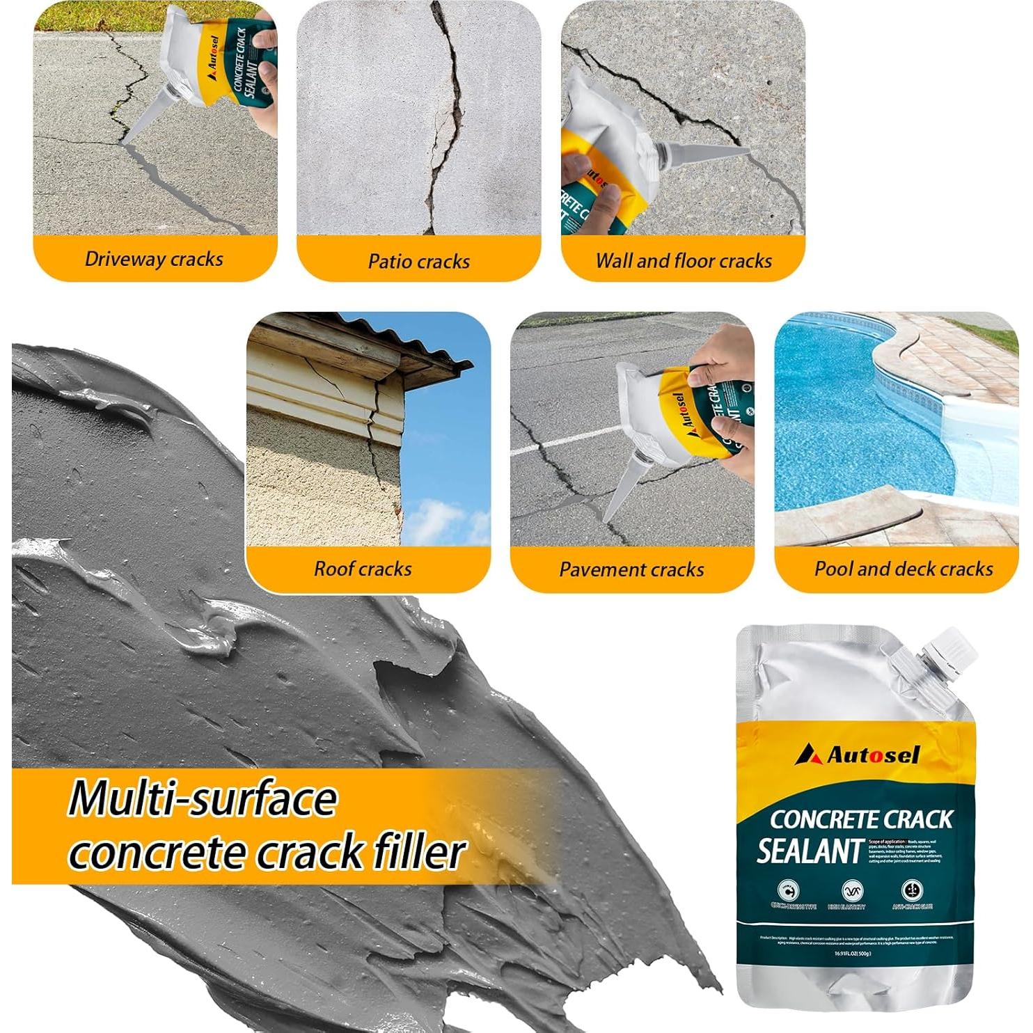 Relleno de Grietas de Concreto Autosel 1 kg - Secado Rápido, Impermeable