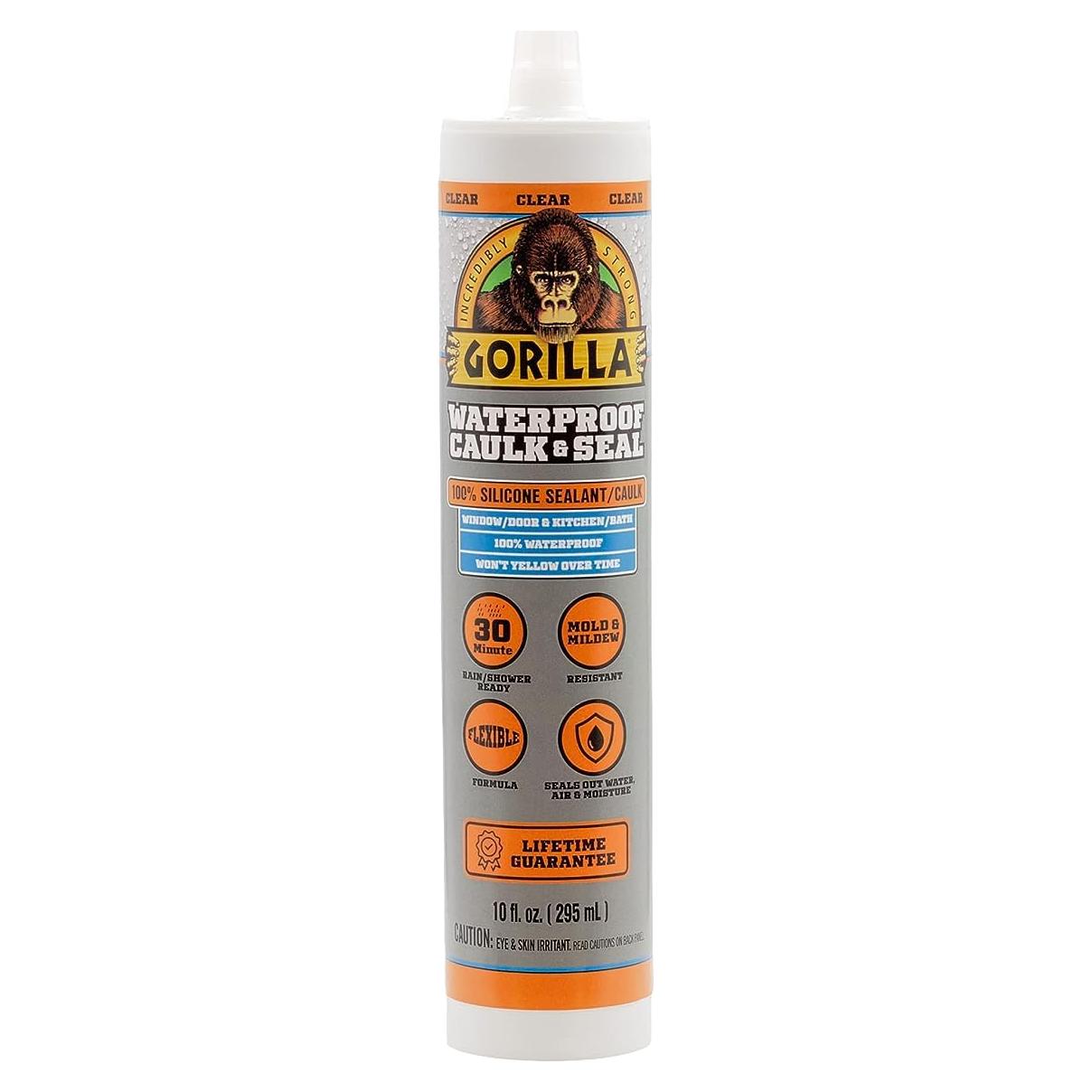 Sellador de Silicona 100% Impermeable Gorilla 283g Transparente
