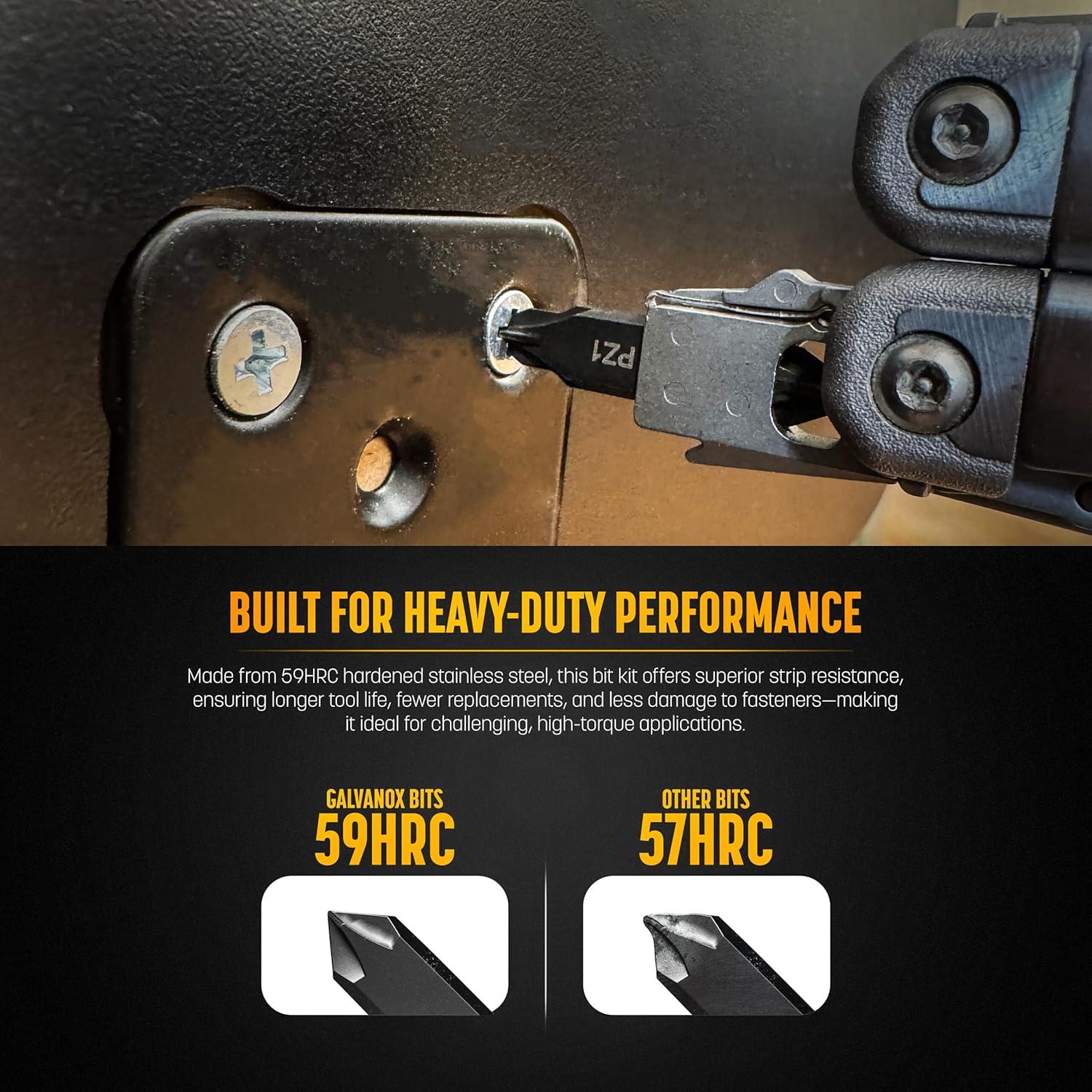 Kit de Brocas Planas Galvanox 21 Piezas Acero S2 para Leatherman