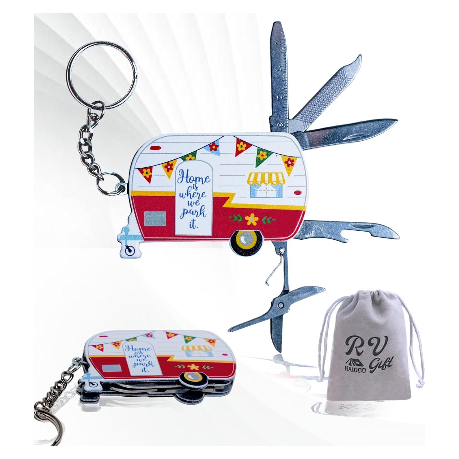 Mini Multiherramienta 5-en-1 Haigoo de Acero Inoxidable Rojo