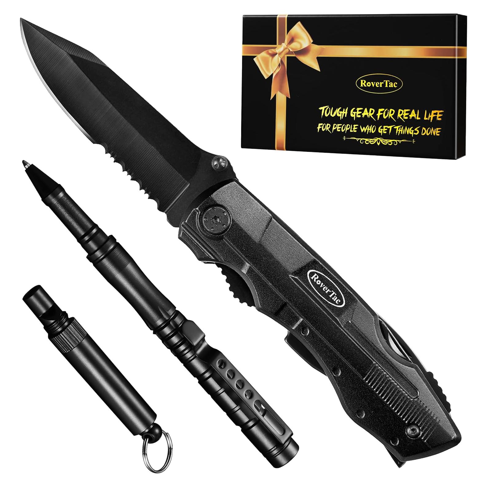 Juego de Multiherramientas RoverTac 15-en-1 con Bolígrafo y Silbato