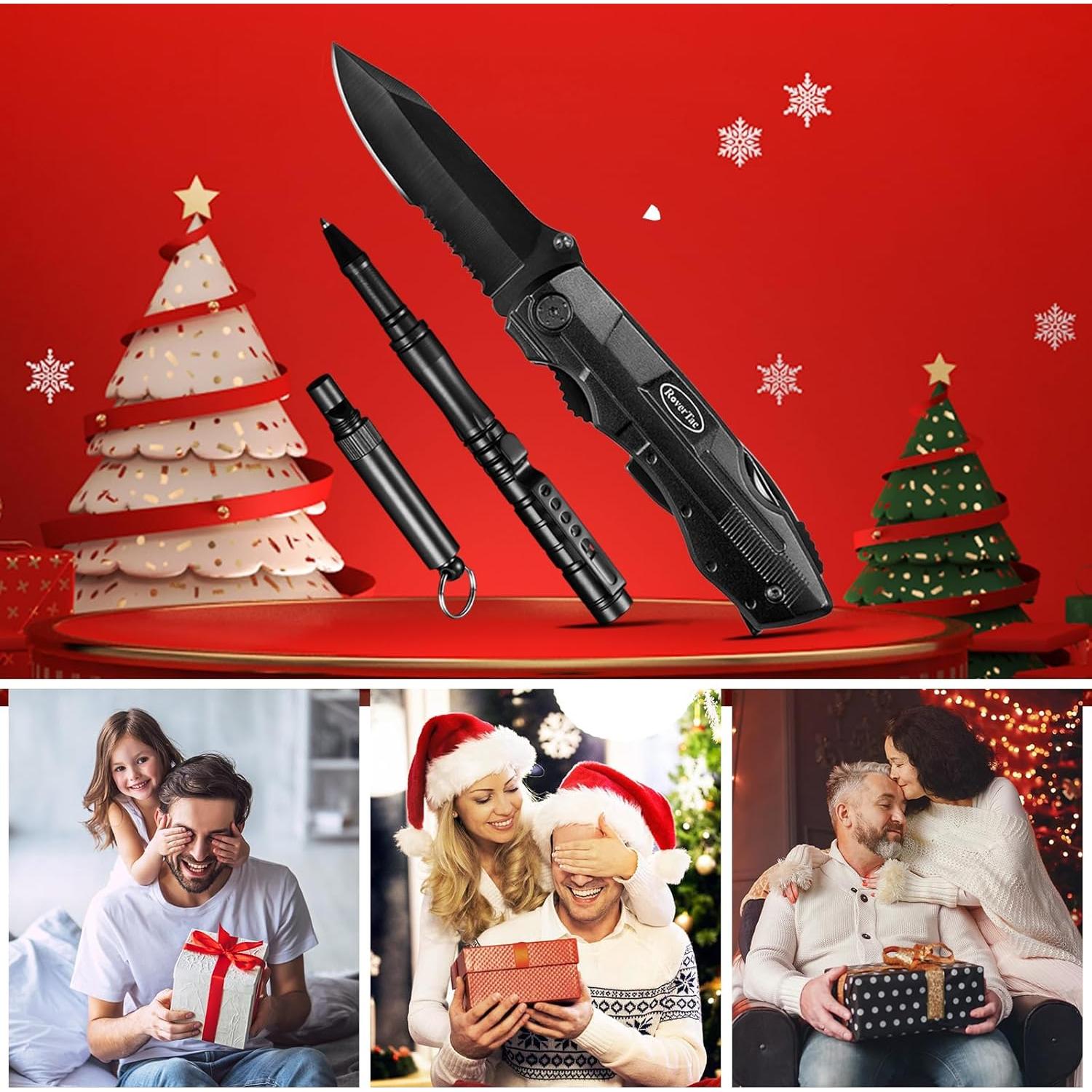 Juego de Multiherramientas RoverTac 15-en-1 con Bolígrafo y Silbato