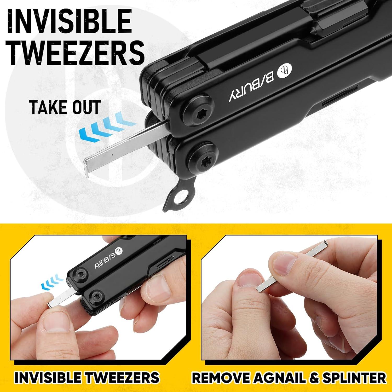 Multitool BIBURY BI2052AB Tijeras EDC Compactas 170g