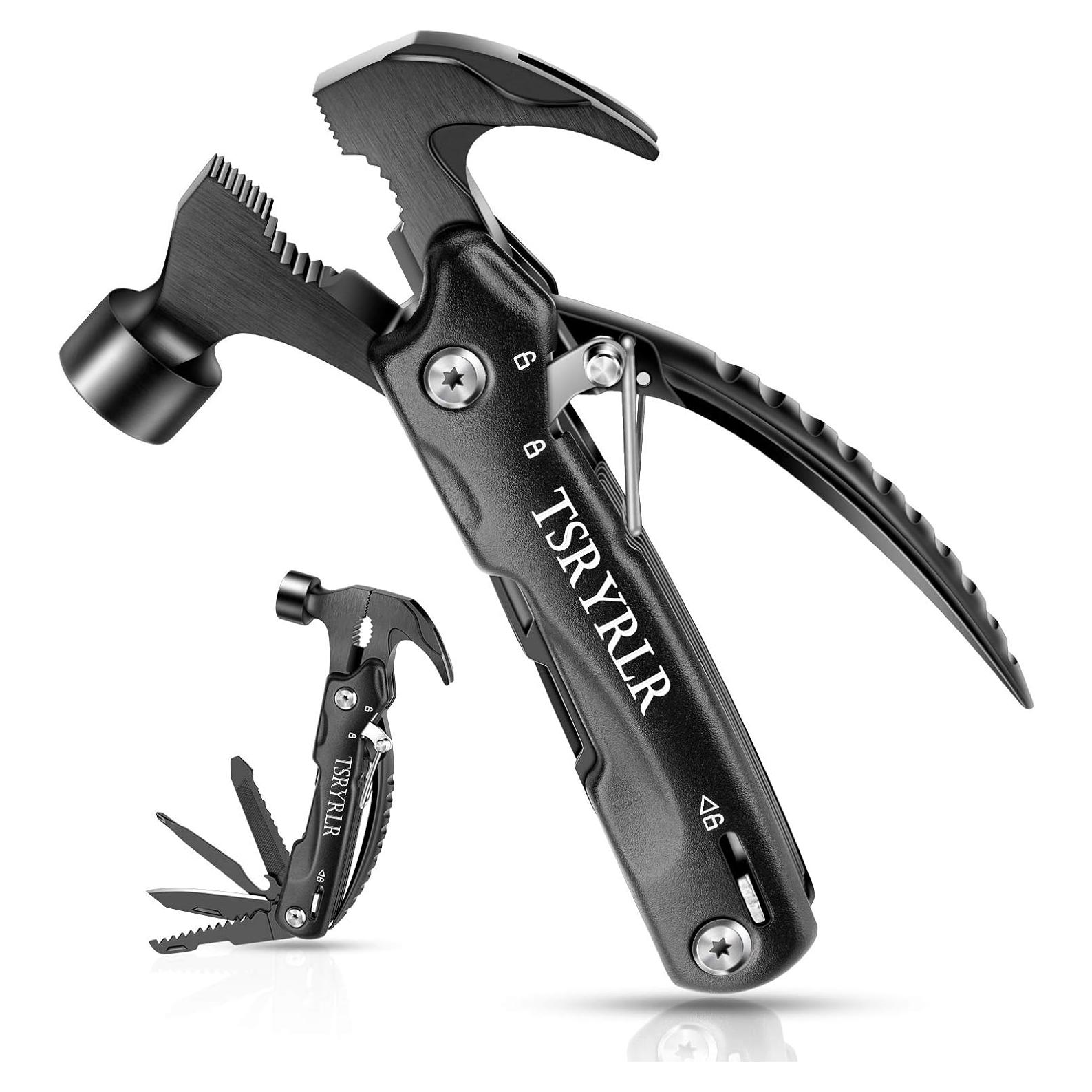 Multiherramienta Compacta Tsryrlr 12 en 1 con Martillo y Cuchillo