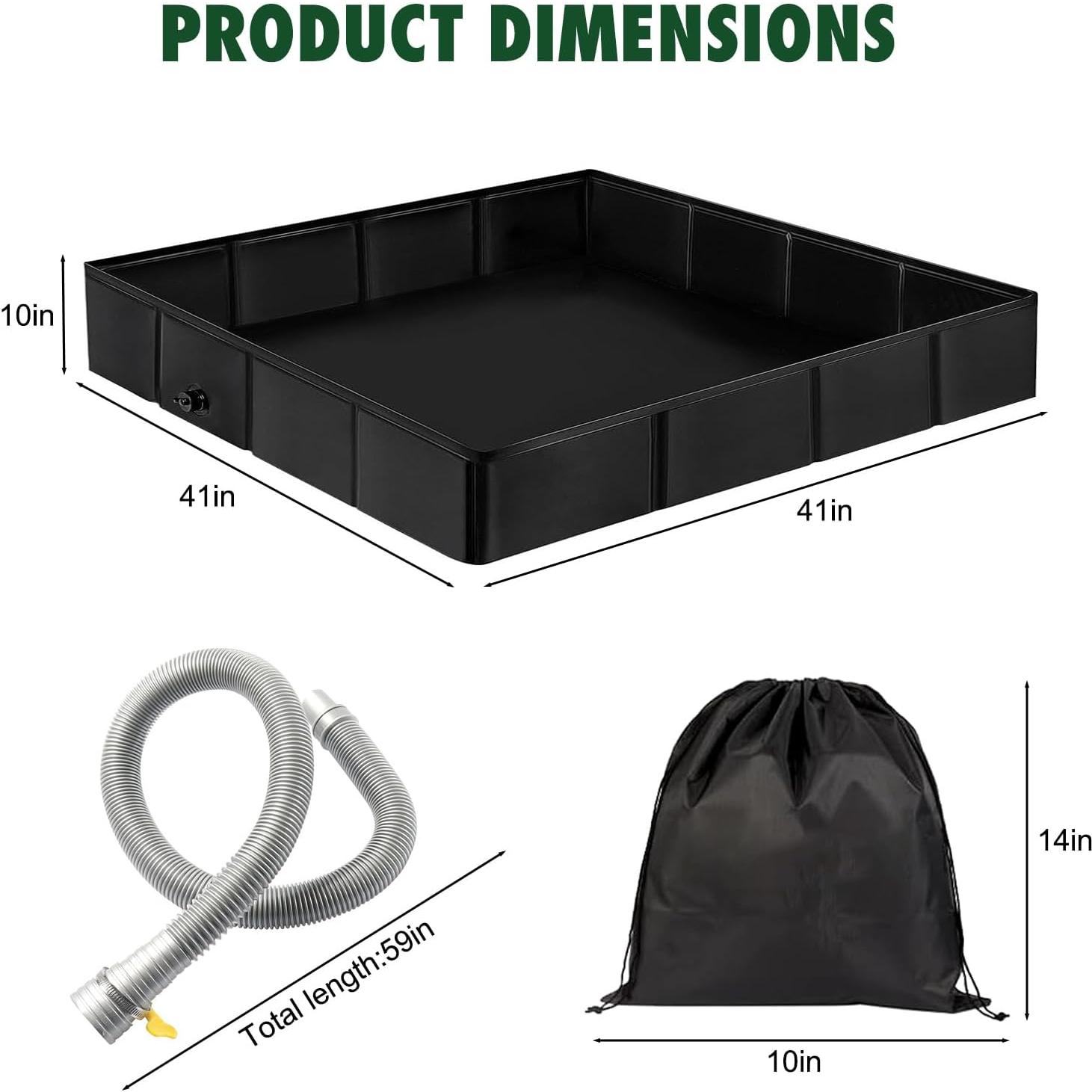 Base de Ducha Plegable GTian 104 cm x 104 cm para Exterior