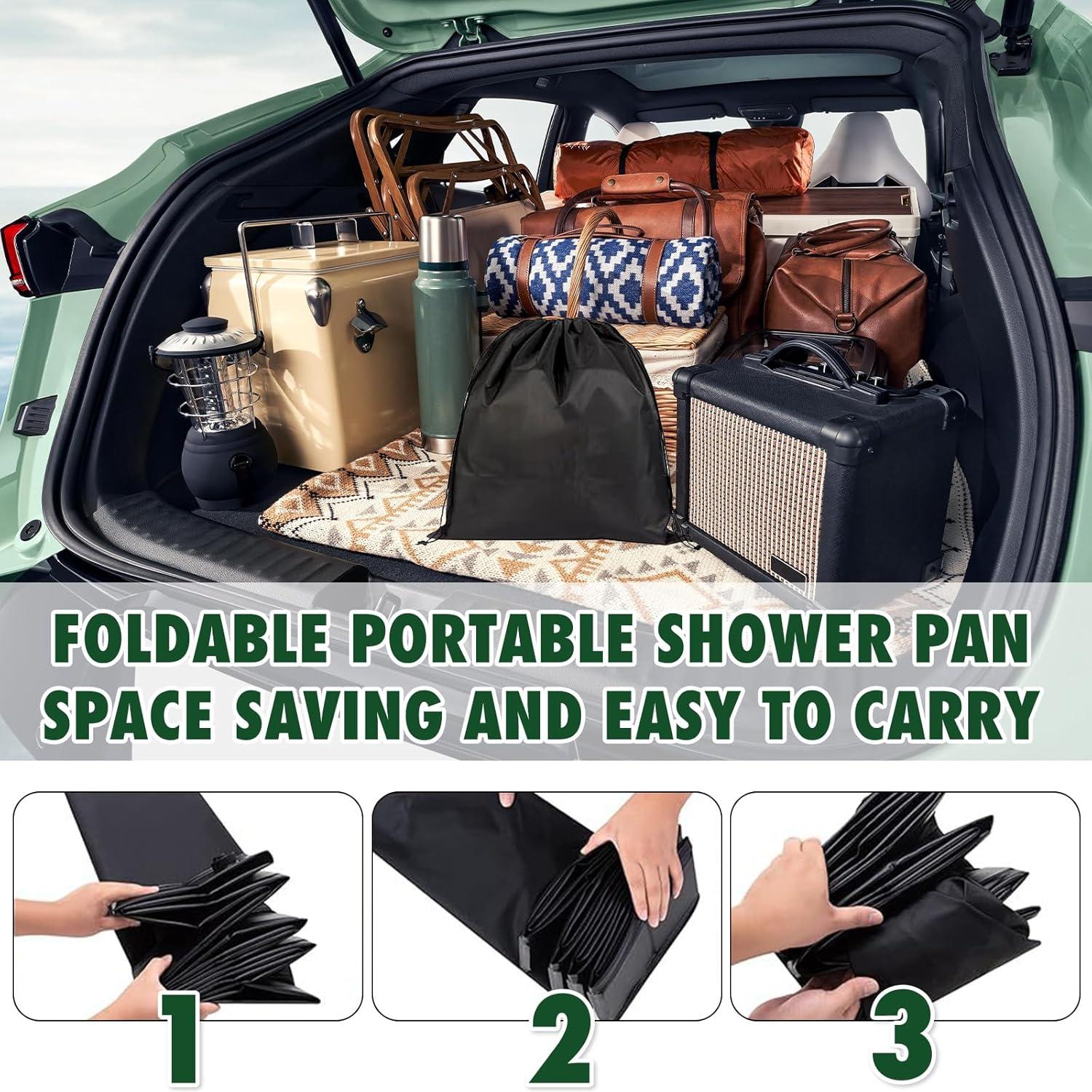 Base de Ducha Plegable GTian 104 cm x 104 cm para Exterior