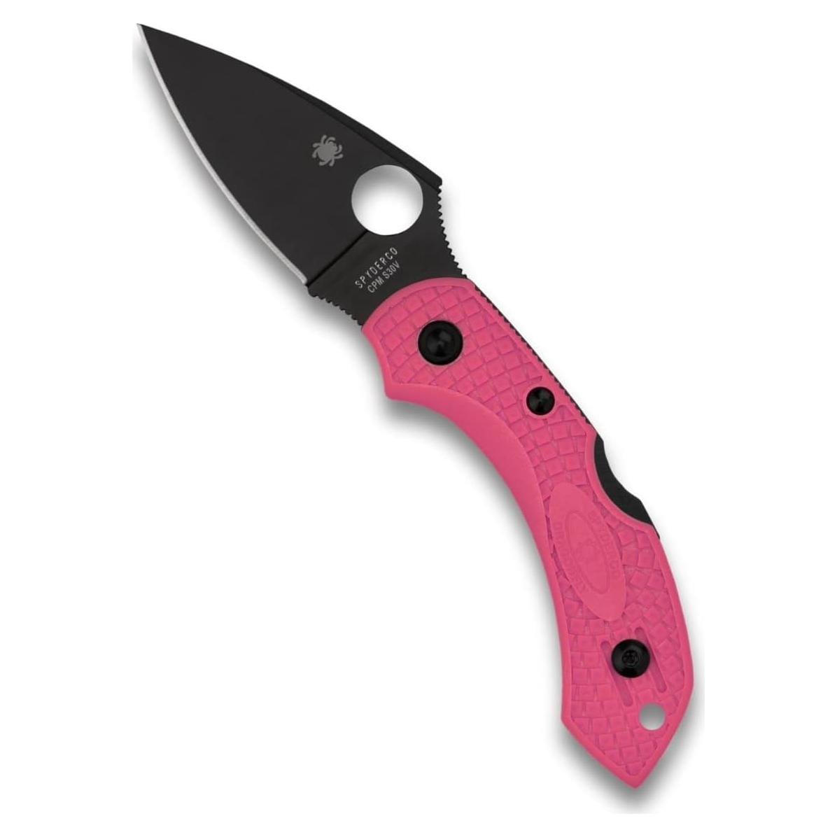 Cuchillo Plegable Spyderco Dragonfly 2 Rosa Hoja Negra 6.03 cm