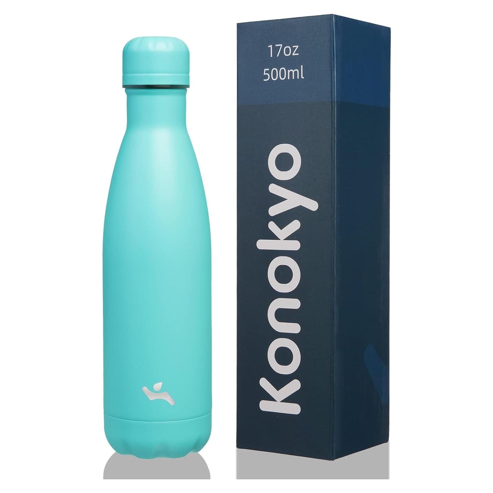 Botella de Agua Aislada Konokyo 17 oz Acero Inoxidable Turquesa