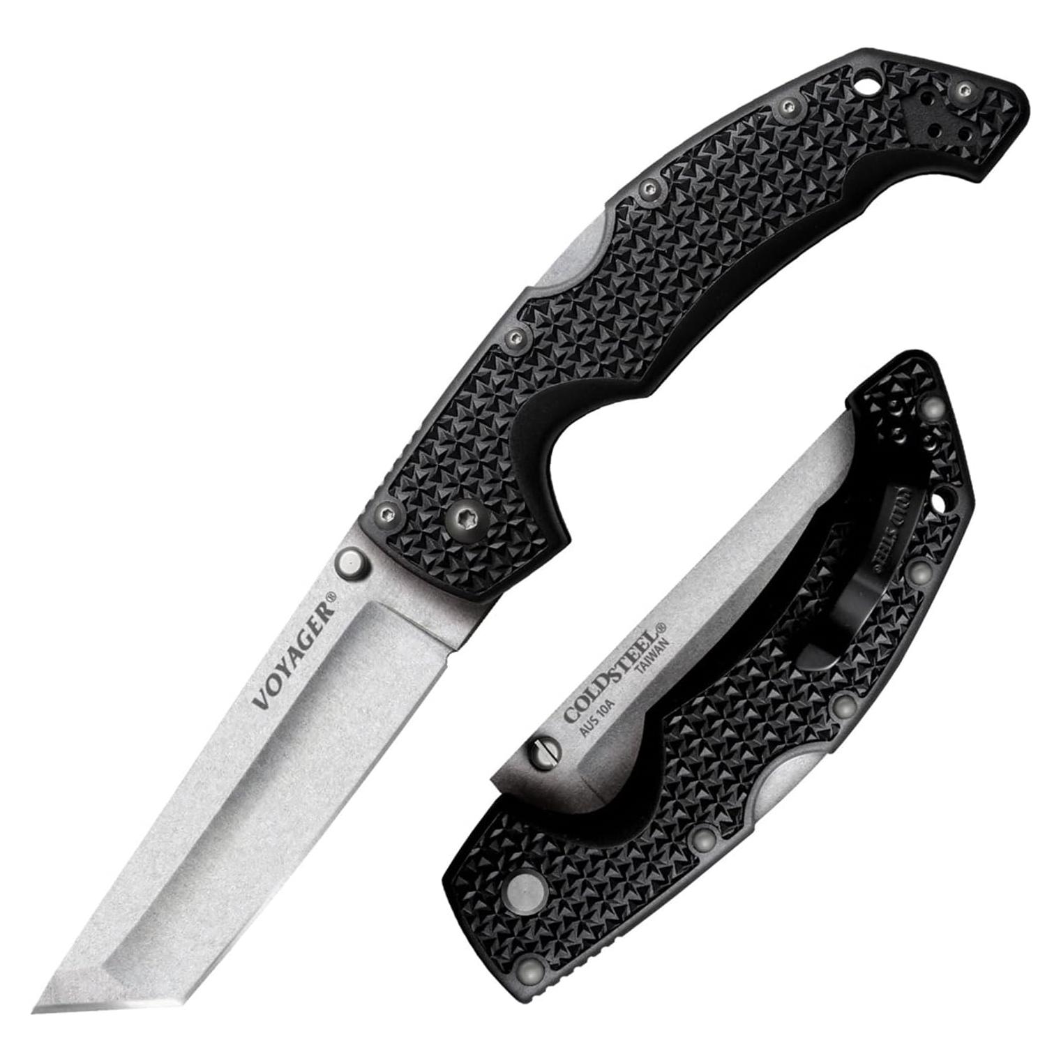 Cuchillo Plegable Cold Steel Voyager Grande Punta Tanto 10.16 cm