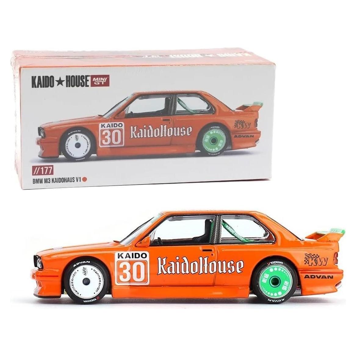 Coche Diecast Mini GT BMW M3 Kaidohaus V1 Naranja 1:64