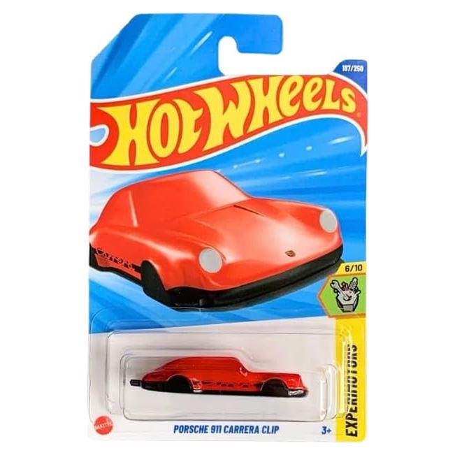 Hot Wheels Porsche 911 Carrera Clip Rojo 1:64 Experimotors