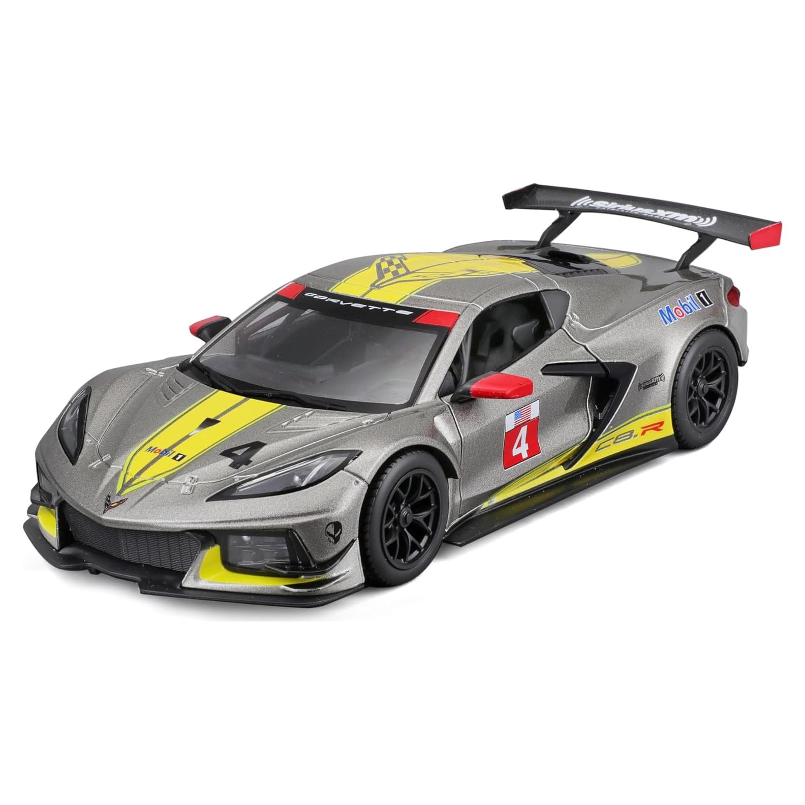 Modelo a Escala 1:24 Bburago Chevrolet Corvette C8.R Amarillo