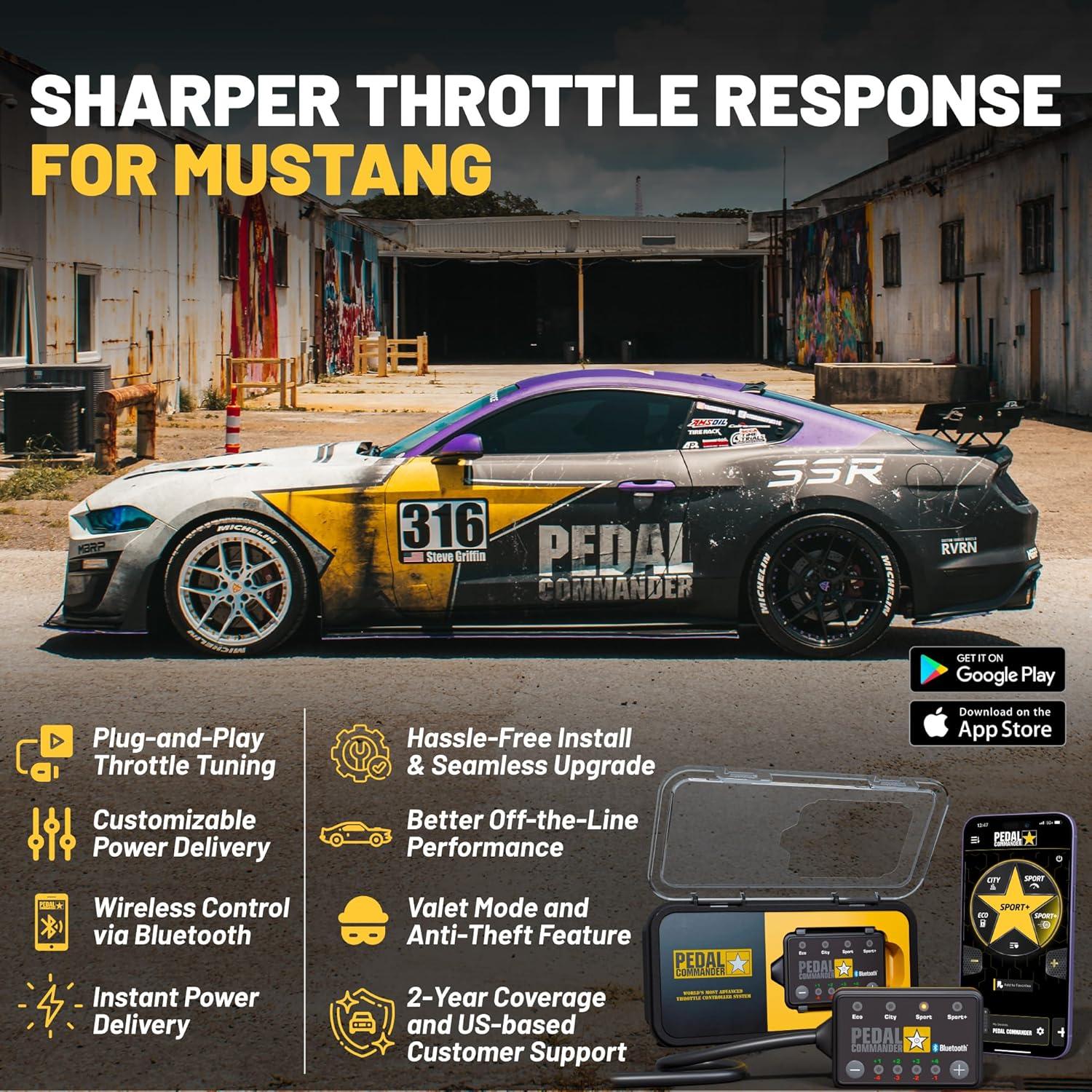 Controlador de Respuesta Acelerador Pedal Commander Ford Mustang 2011-2025