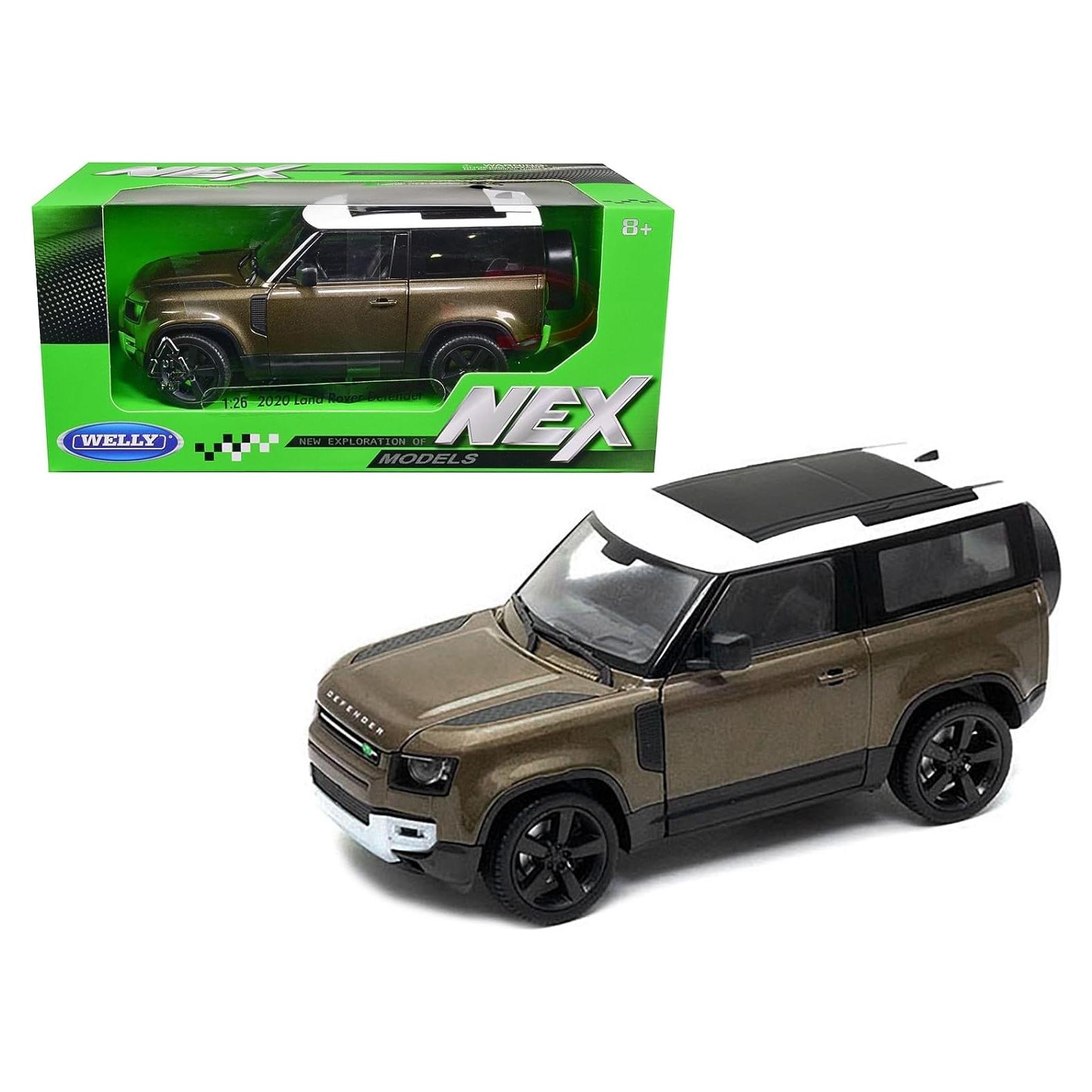Coche Diecast Welly 2020 Land Rover Defender 1/26 Marrón