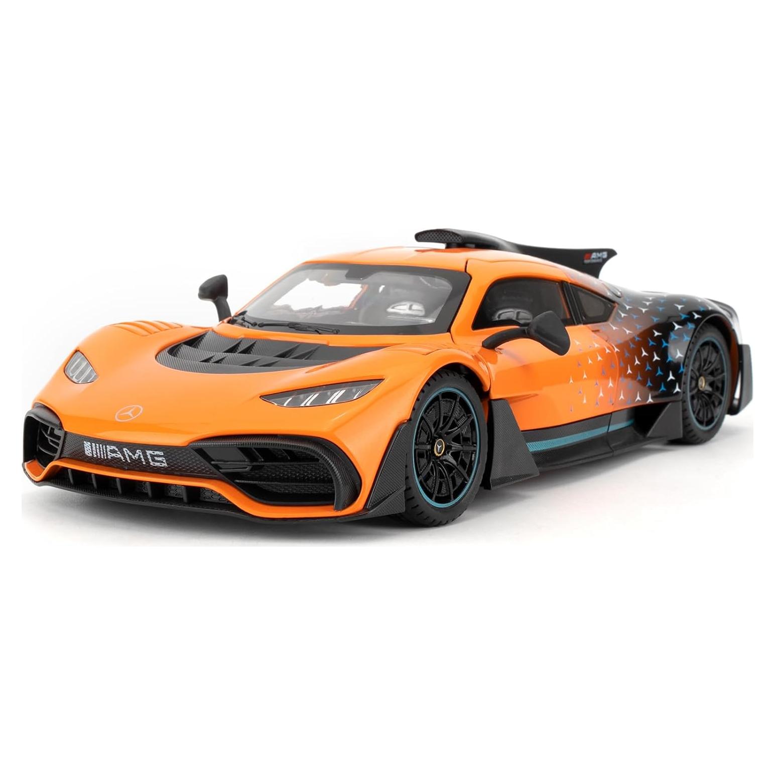 Coche de Die-cast 1/18 AMG ONE TGRCM-CZ Naranja con Luz y Sonido