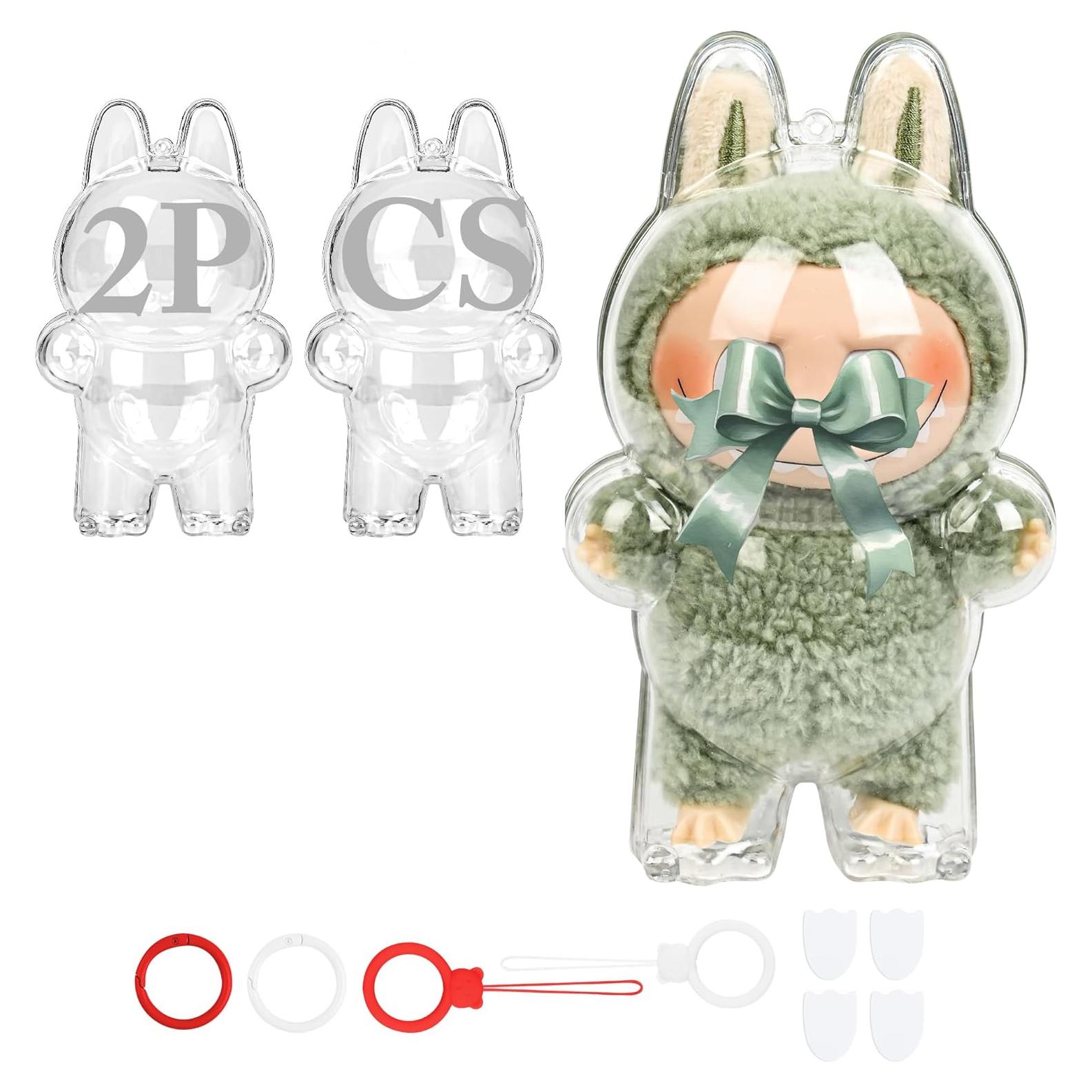 Paquete de 2 Fundas Protectores Transparentes LABUBU 360°