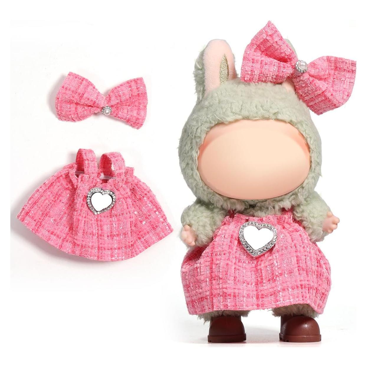 Conjunto de Ropa Chic AICase para Muñecas 17cm Rosa 2 Piezas