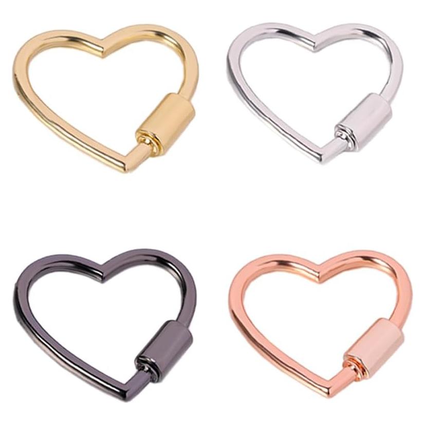 Carabiner de Corazón KCKEYS - 4 Colores, 30mm, Aluminio
