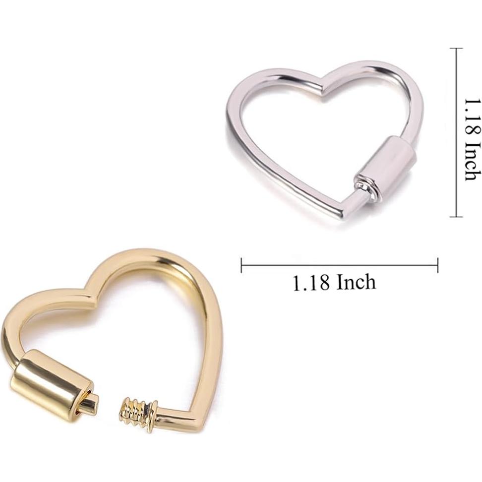 Carabiner de Corazón KCKEYS - 4 Colores, 30mm, Aluminio