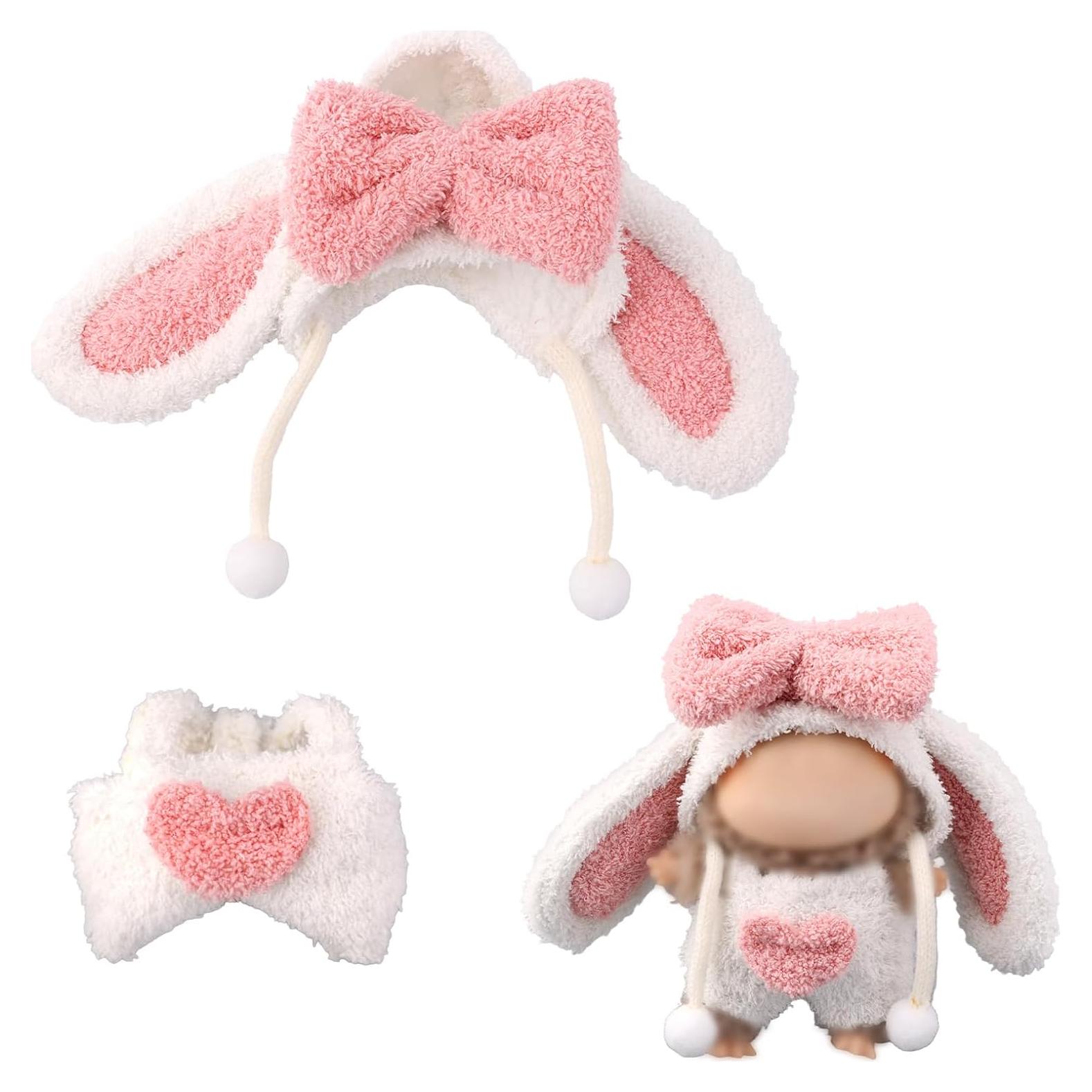 Conjunto de Ropa para Muñecas Tinoaly Conejito Rosa 17cm