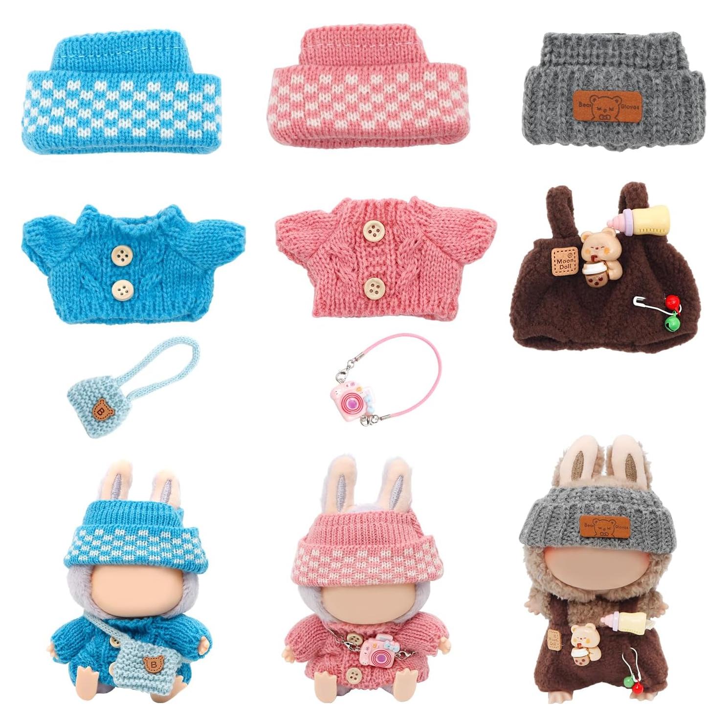 3 Conjuntos de Ropa para Muñeca 17cm BearDot - Accesorios