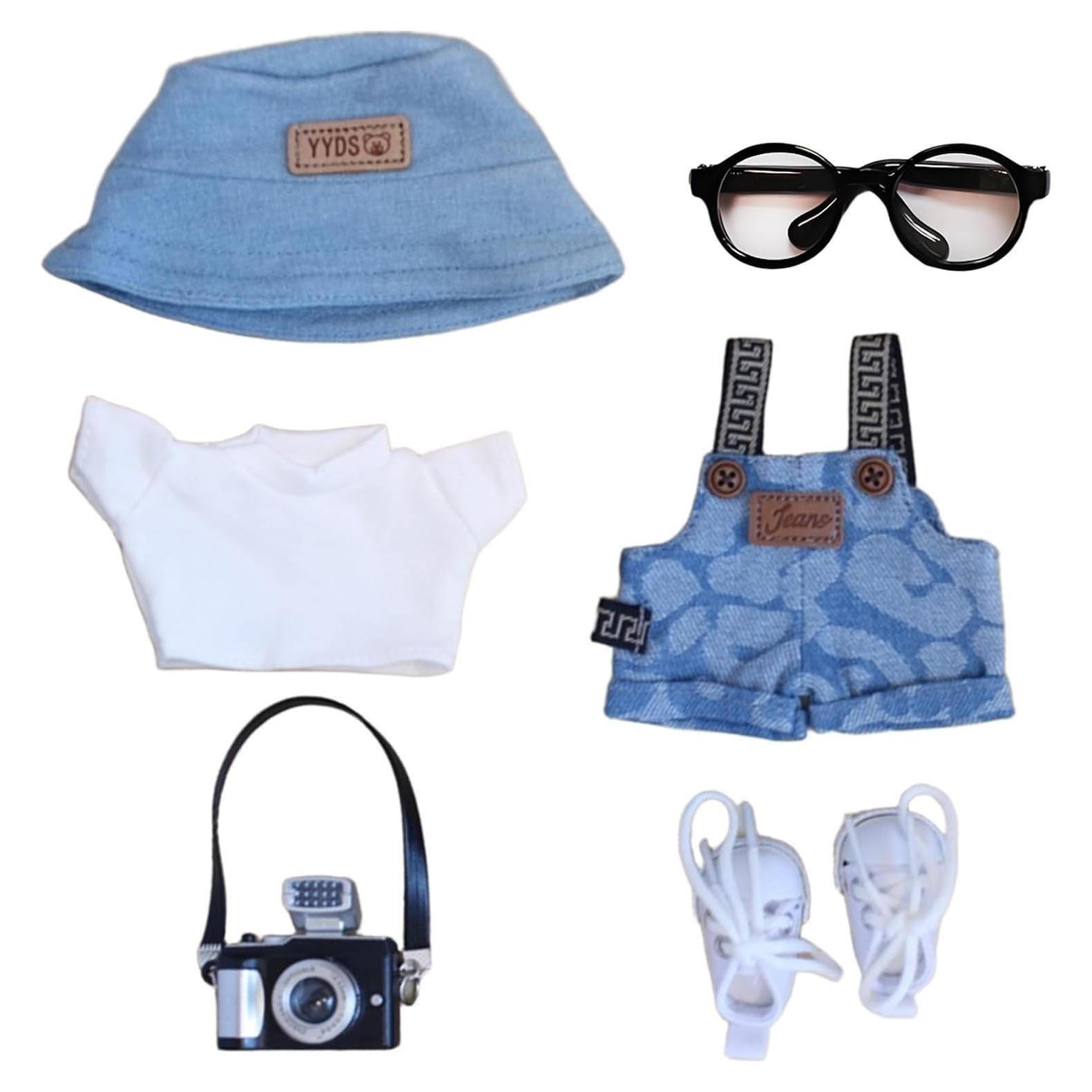 Conjunto de Ropa para Muñecas 17cm PreppyLuxe Denim 6 Piezas