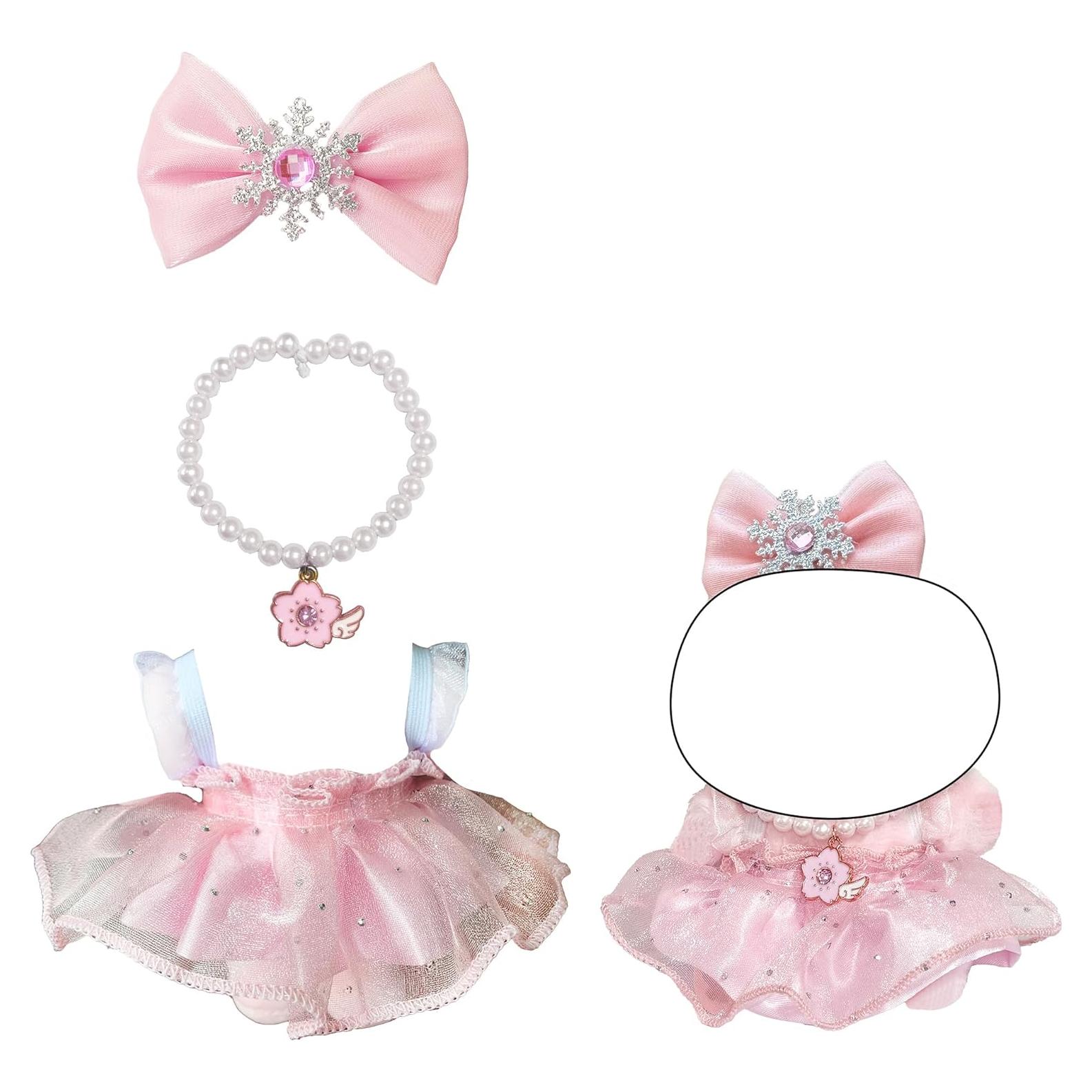 Conjunto de Ropa para Muñecas 17cm YJLUMI - Vestido Rosa y Accesorios