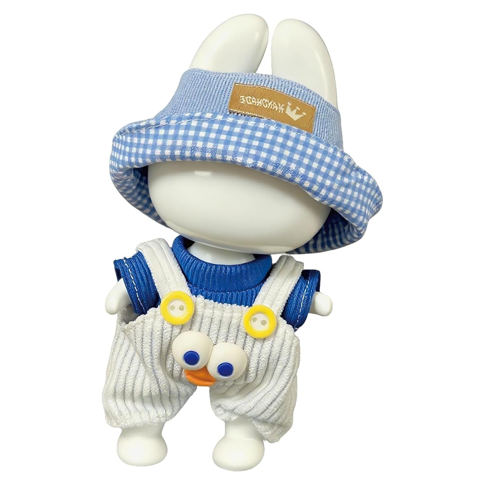 Conjunto Ropa Muñecas 17cm NTRL002 Overoles Azul con Sombrero