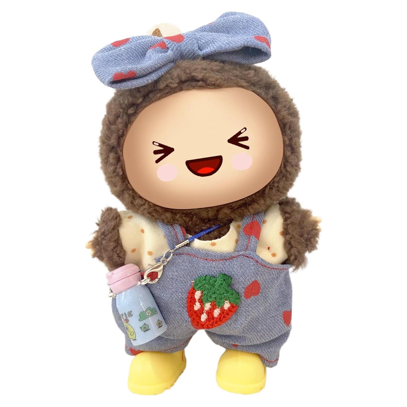 Conjunto Ropa para Muñecas 17cm Azul - Hecho a Mano con Accesorios