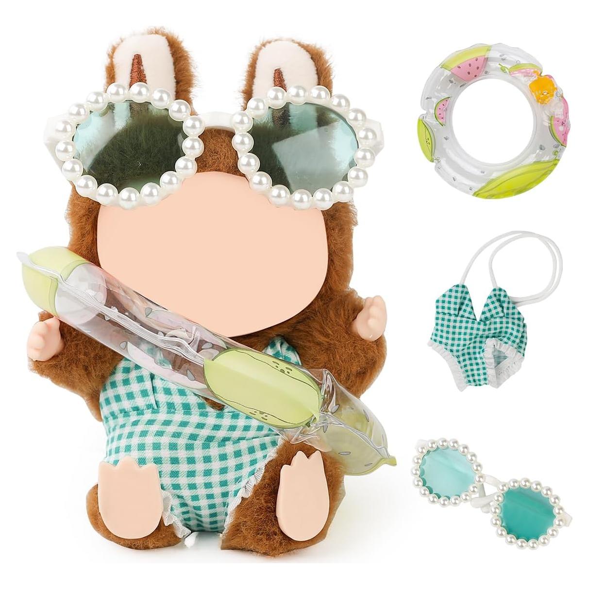 Conjunto de Ropa para Muñecas SnyBaooie 15-17cm Hawaiano 4 Piezas