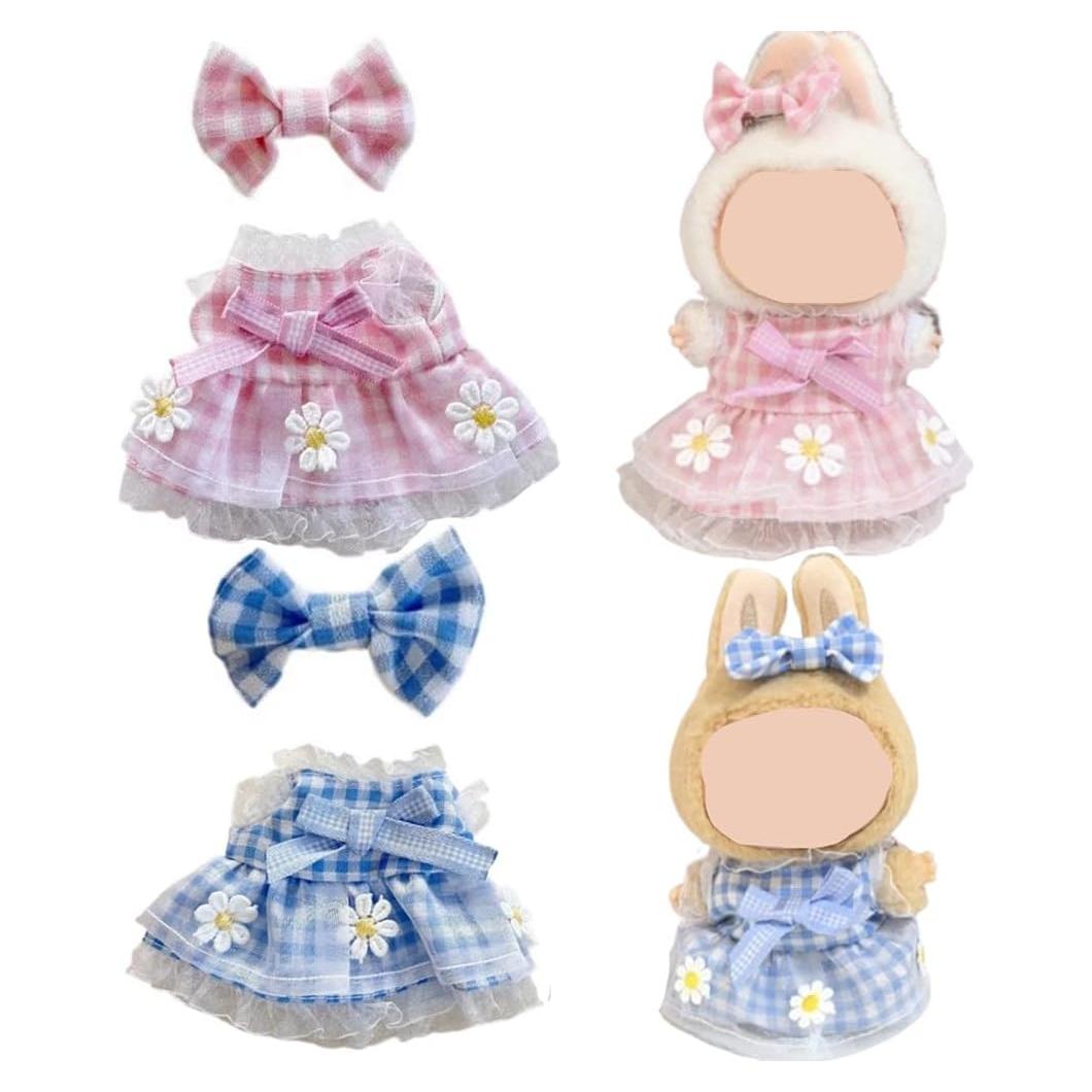 Ropa para muñeca Labubu 15-17 cm - 2 Faldas y Lazos